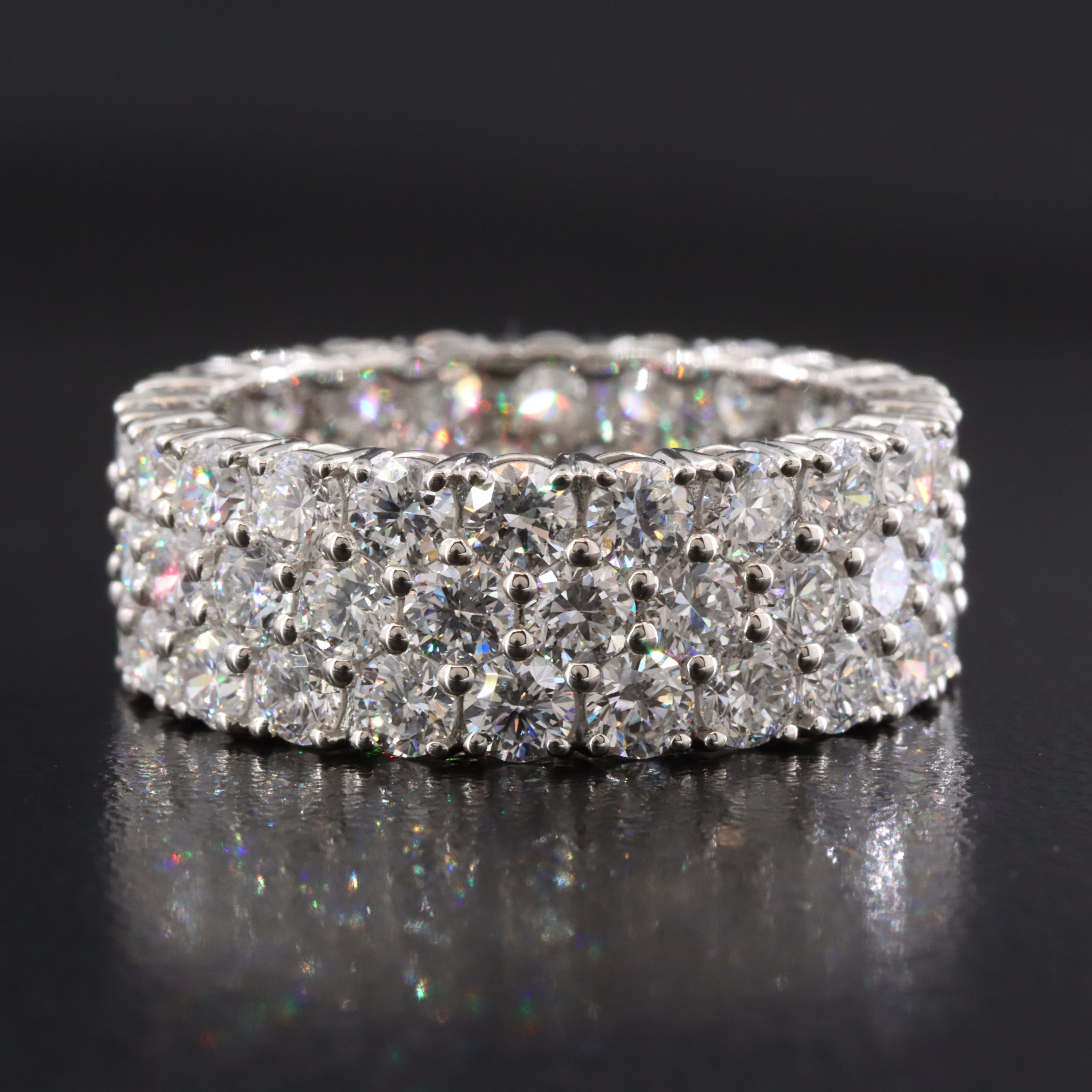 Platinum 6.47 CTW Lab Grown Diamond Eternity Band