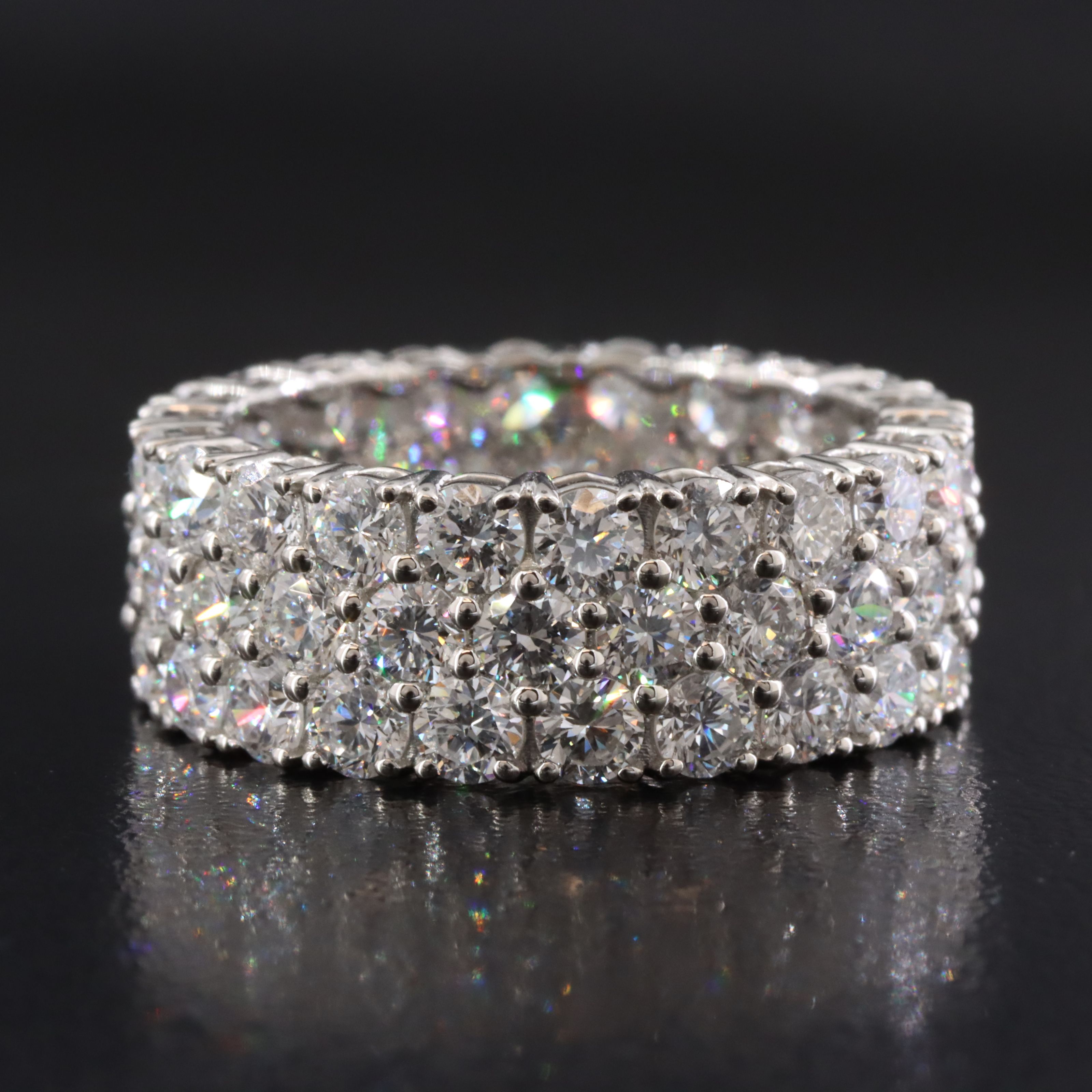 Platinum 6.47 CTW Lab Grown Diamond Eternity Band