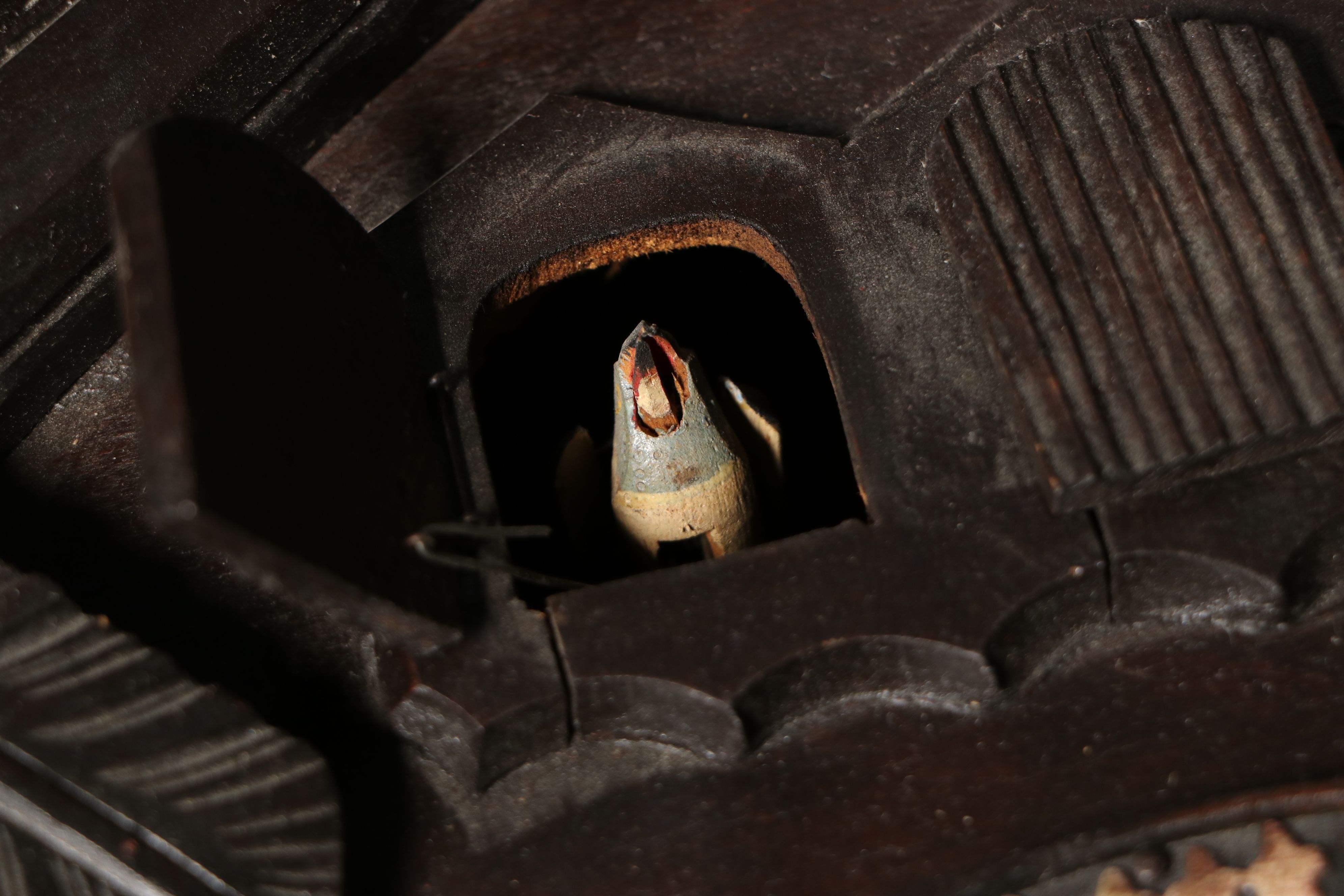 German Black Forest Style Hand-Carved Wood Cuckoo Clock