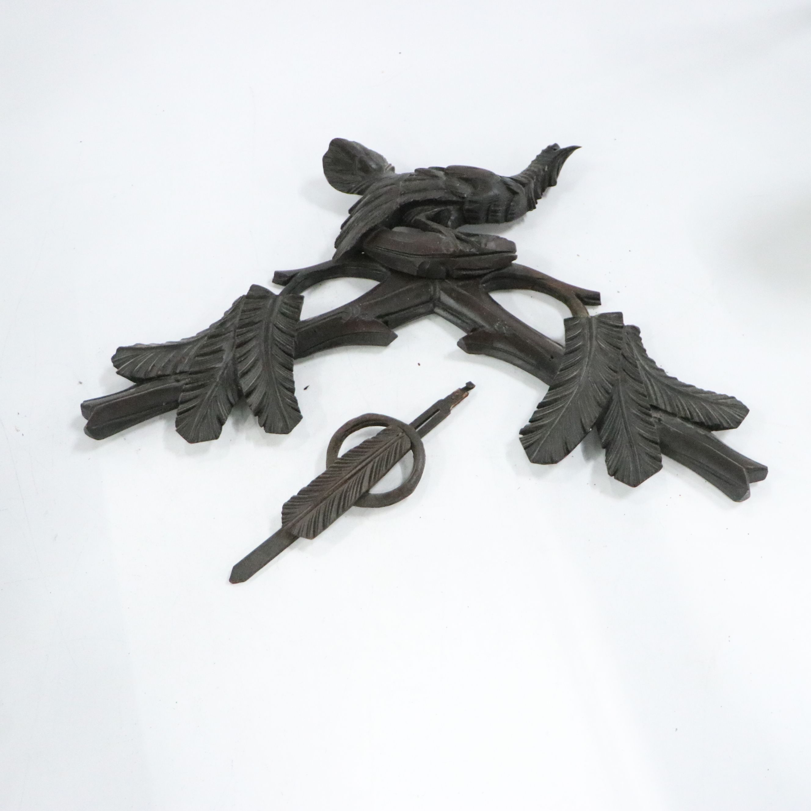 German Black Forest Style Hand-Carved Wood Cuckoo Clock