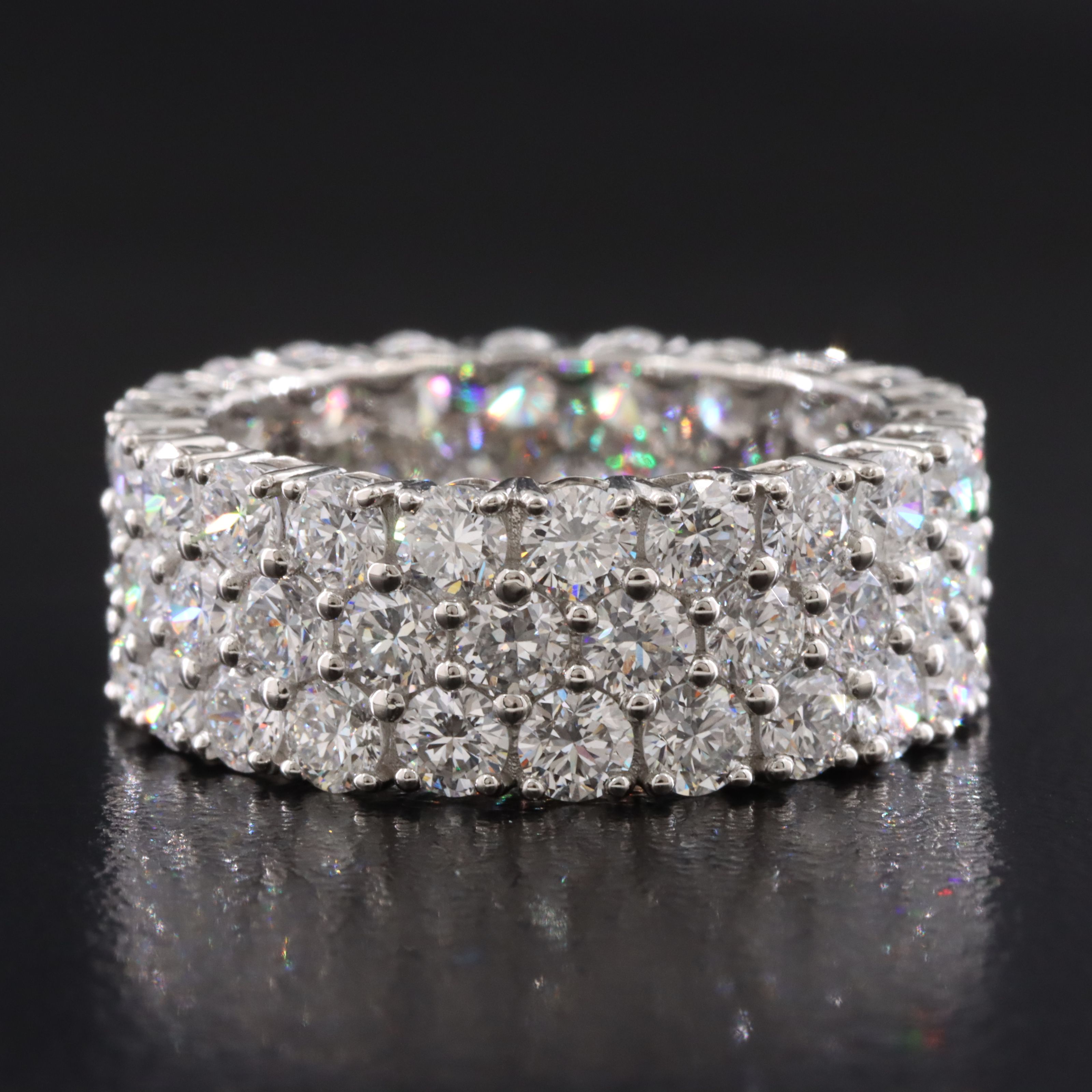 Platinum 6.41 CTW Lab Grown Diamond Eternity Band
