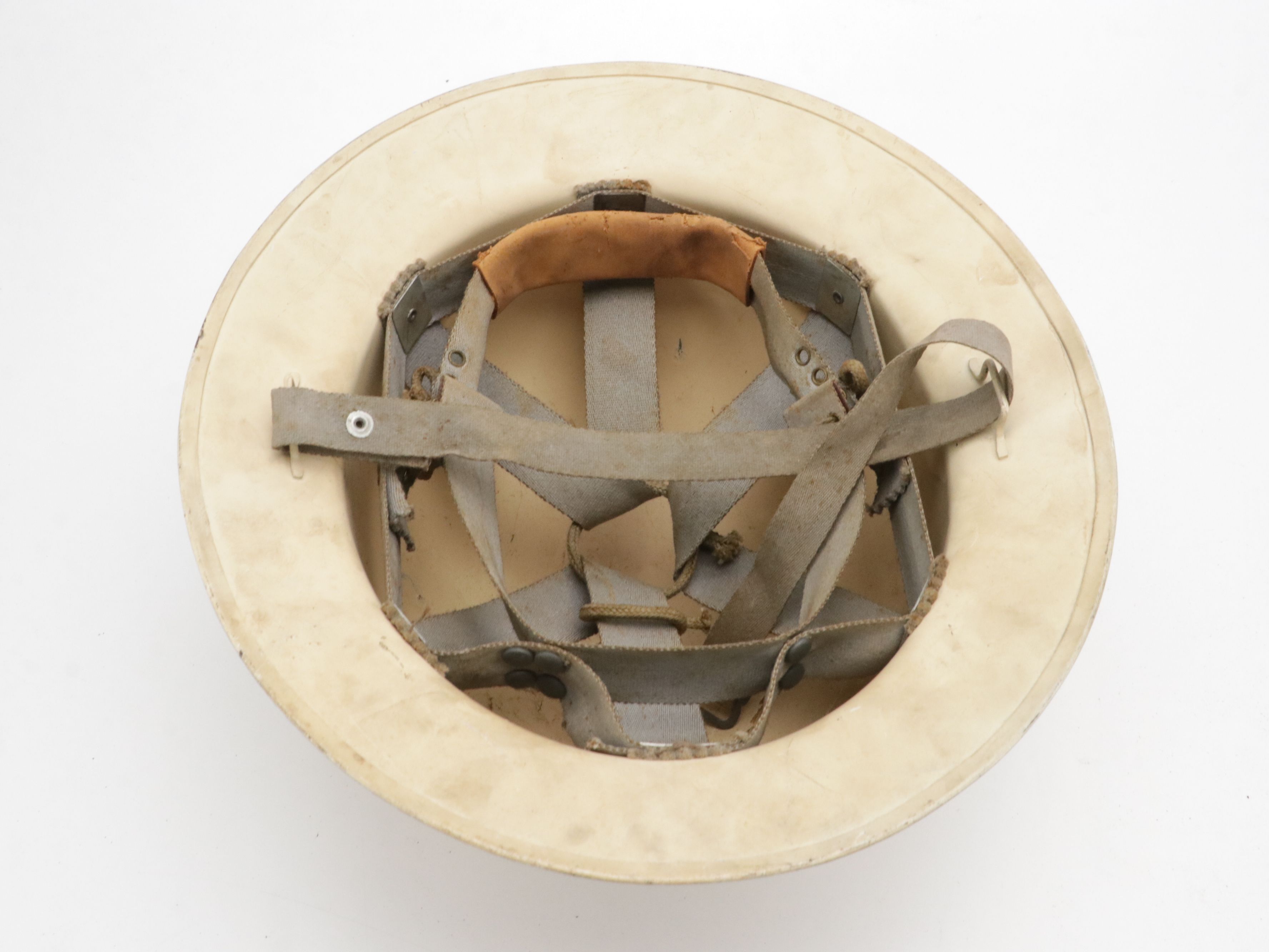 WWII Era OCD Helmet with Other Metal Helmets and Halo Safari Hats