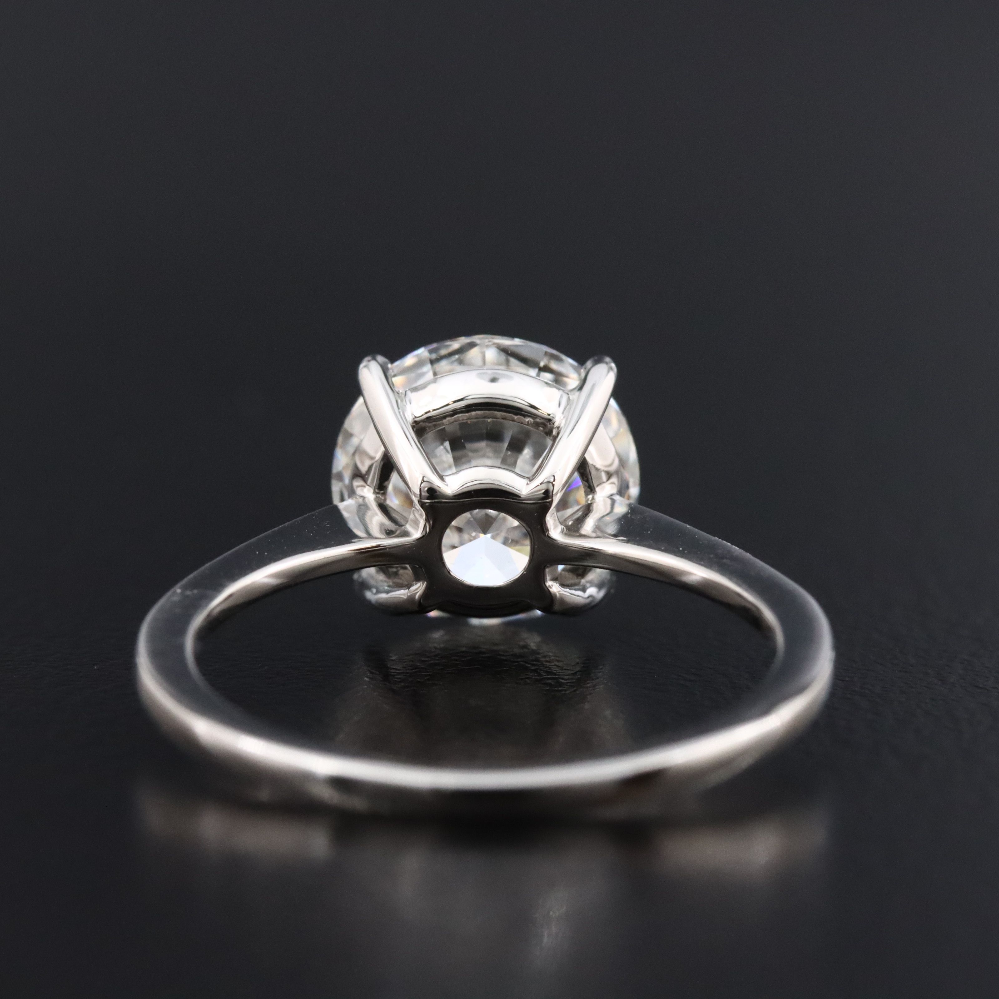 Platinum 3.10 CT Lab Grown Diamond Solitaire Ring with IGI Report