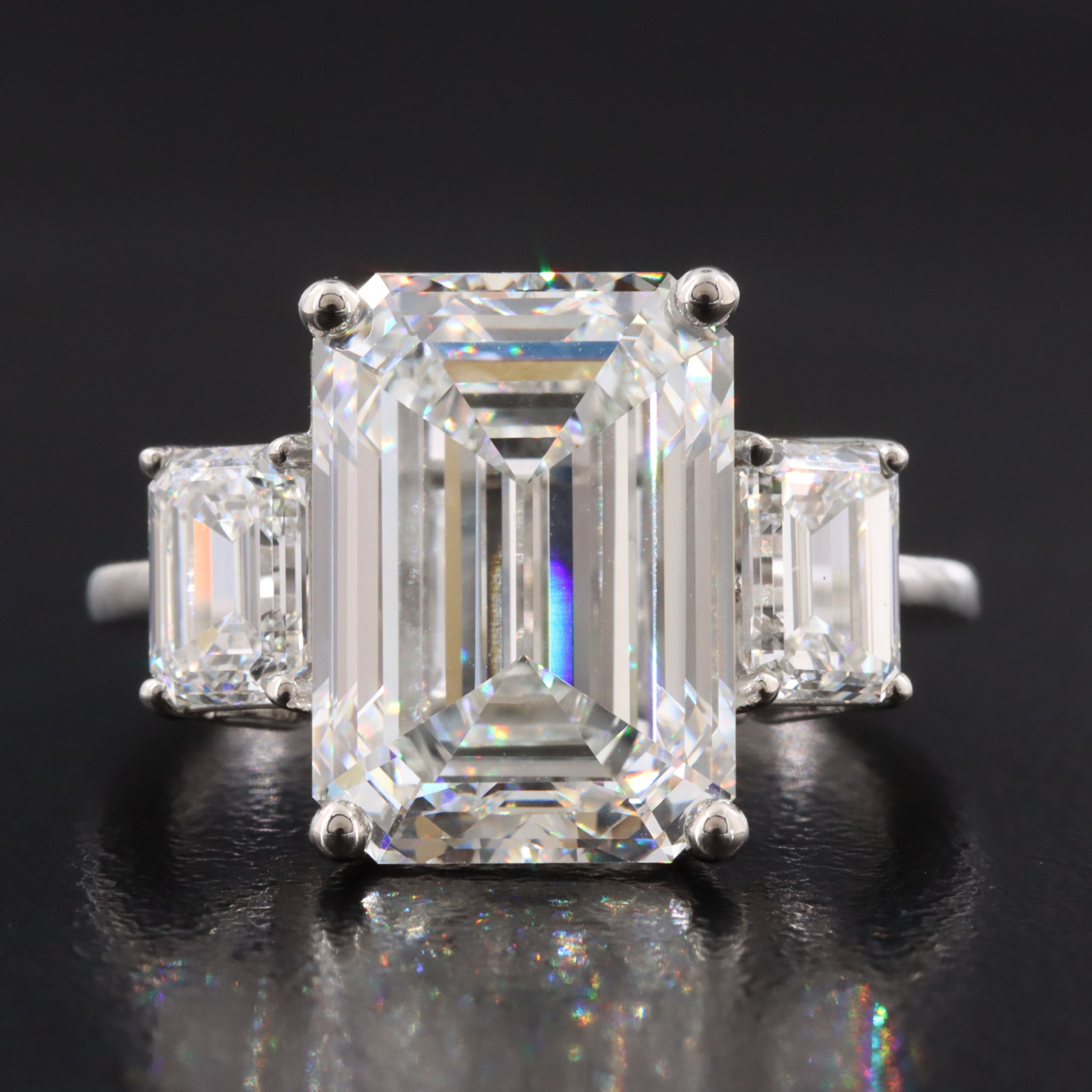 Platinum 8.54 CTW Lab Grown Diamond Ring with IGI Report