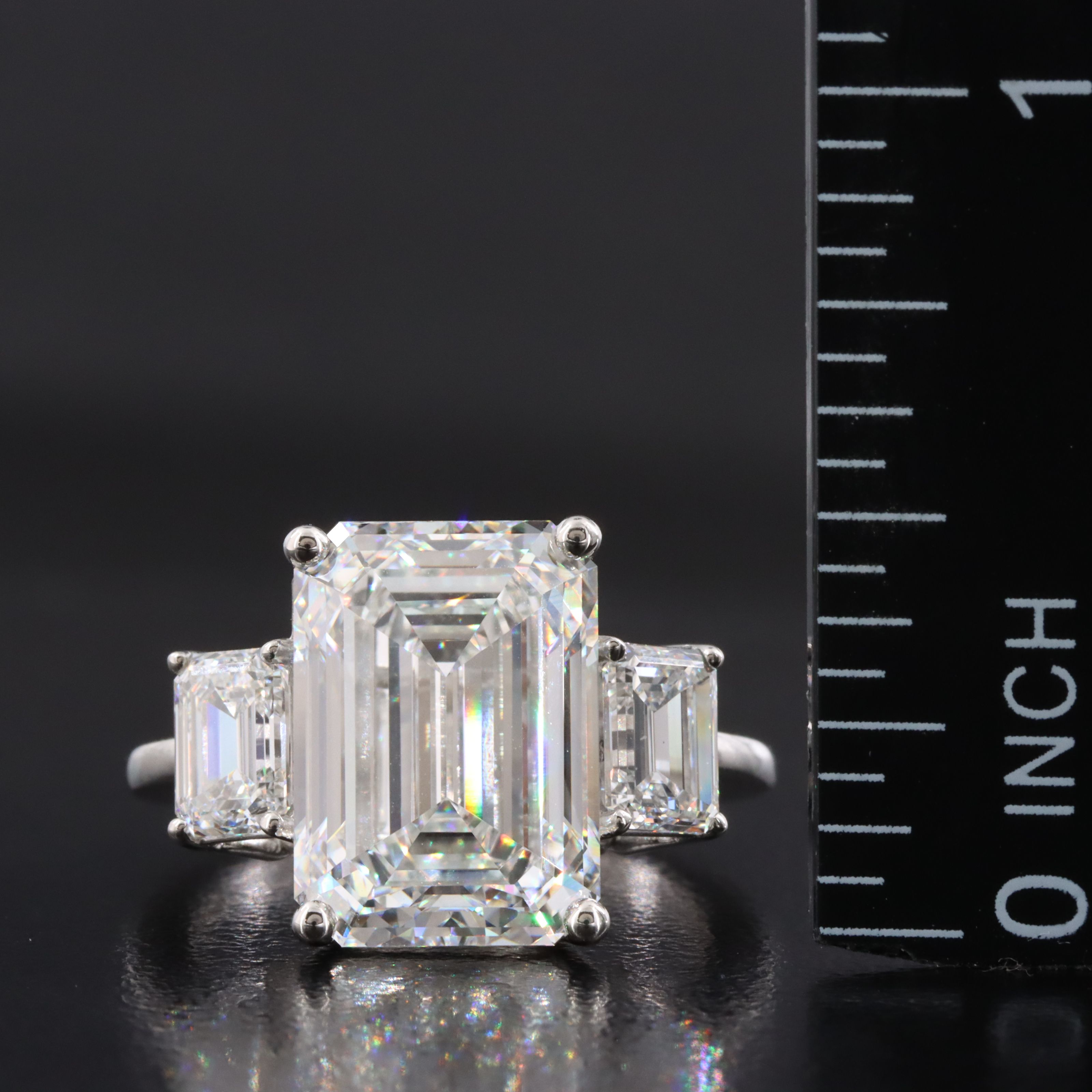 Platinum 8.54 CTW Lab Grown Diamond Ring with IGI Report