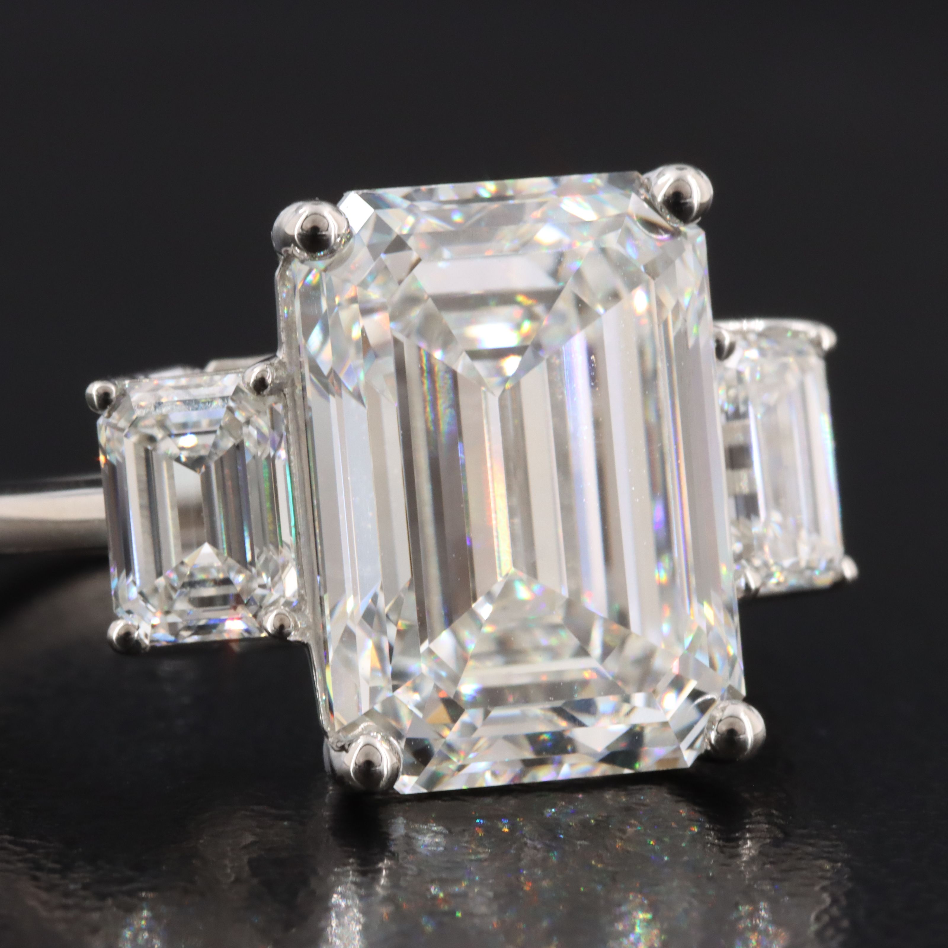 Platinum 8.54 CTW Lab Grown Diamond Ring with IGI Report