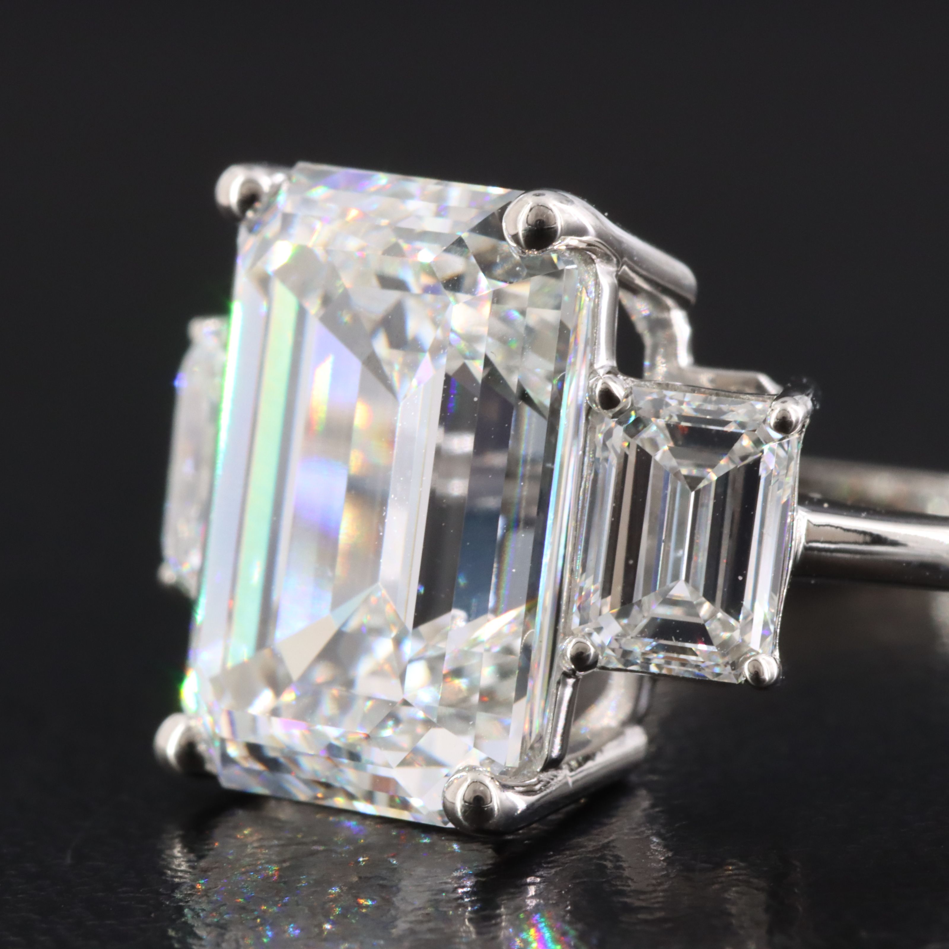 Platinum 8.54 CTW Lab Grown Diamond Ring with IGI Report