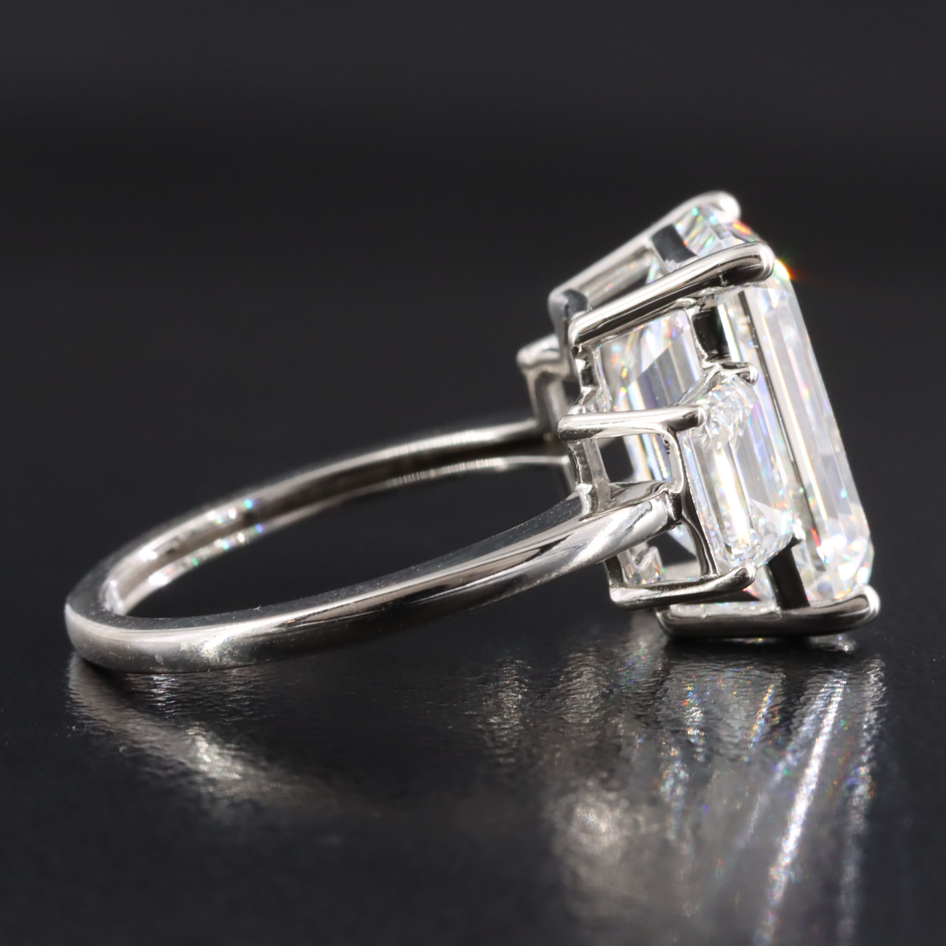 Platinum 8.54 CTW Lab Grown Diamond Ring with IGI Report