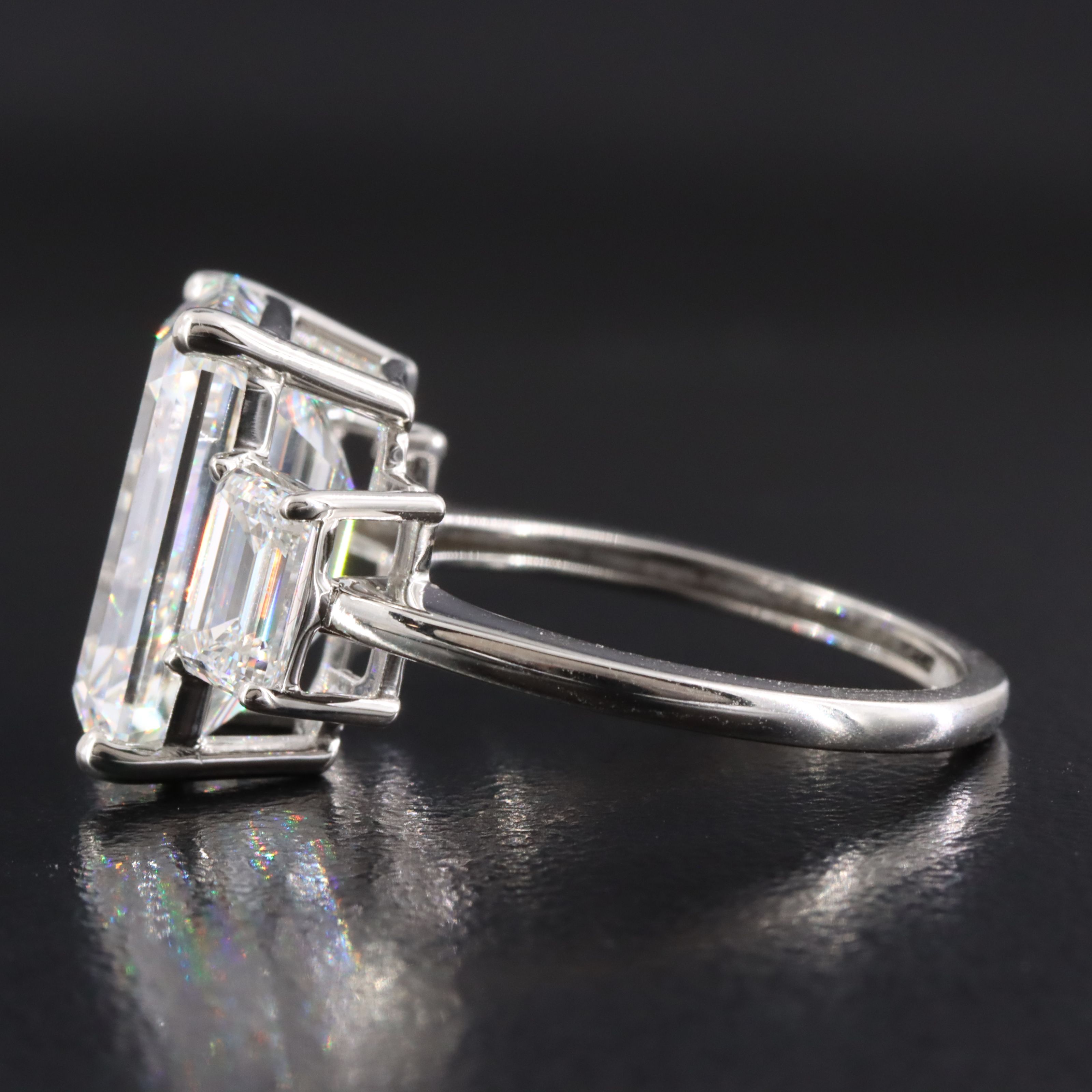 Platinum 8.54 CTW Lab Grown Diamond Ring with IGI Report