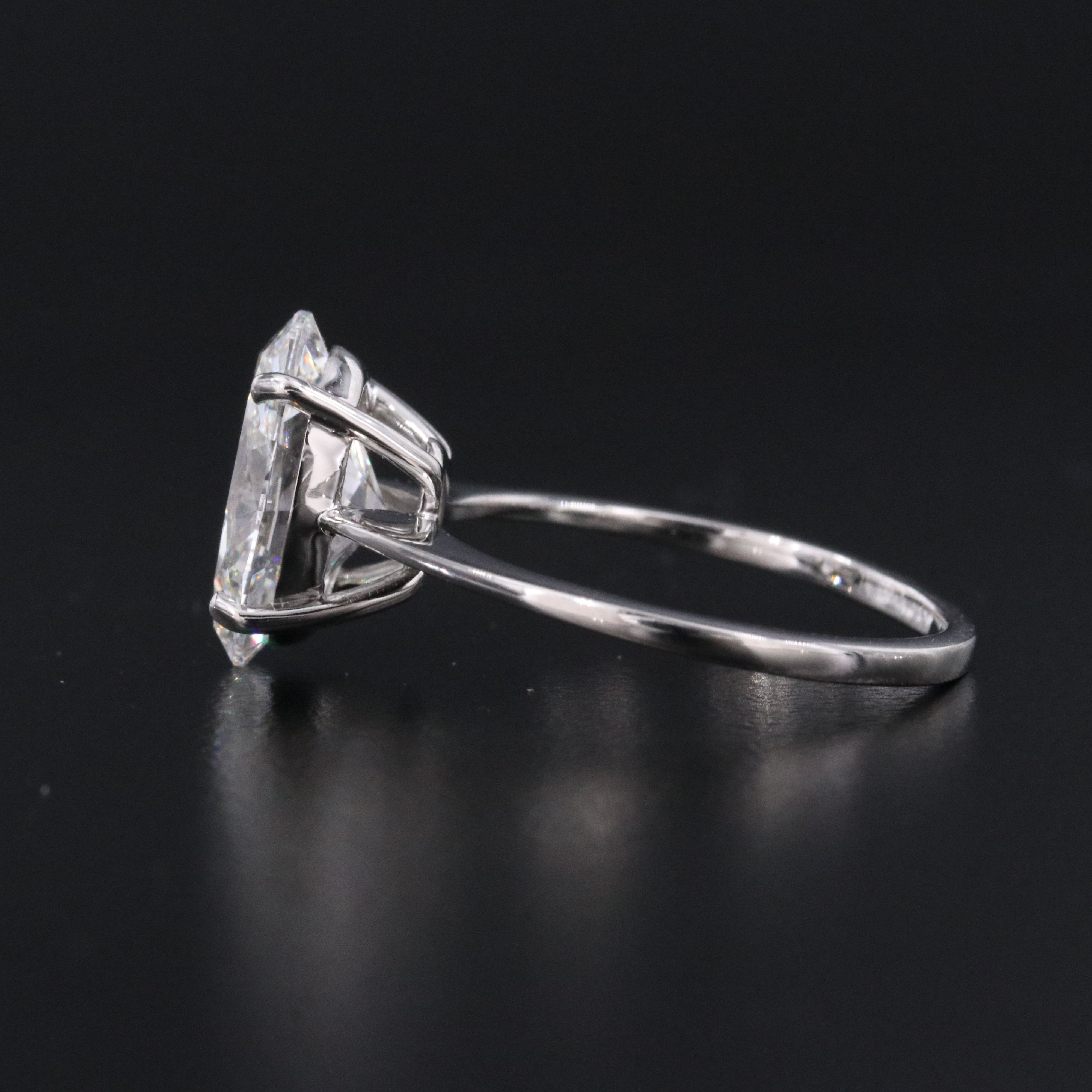 Platinum 3.02 CT Lab Grown Diamond Solitaire Ring with IGI Report