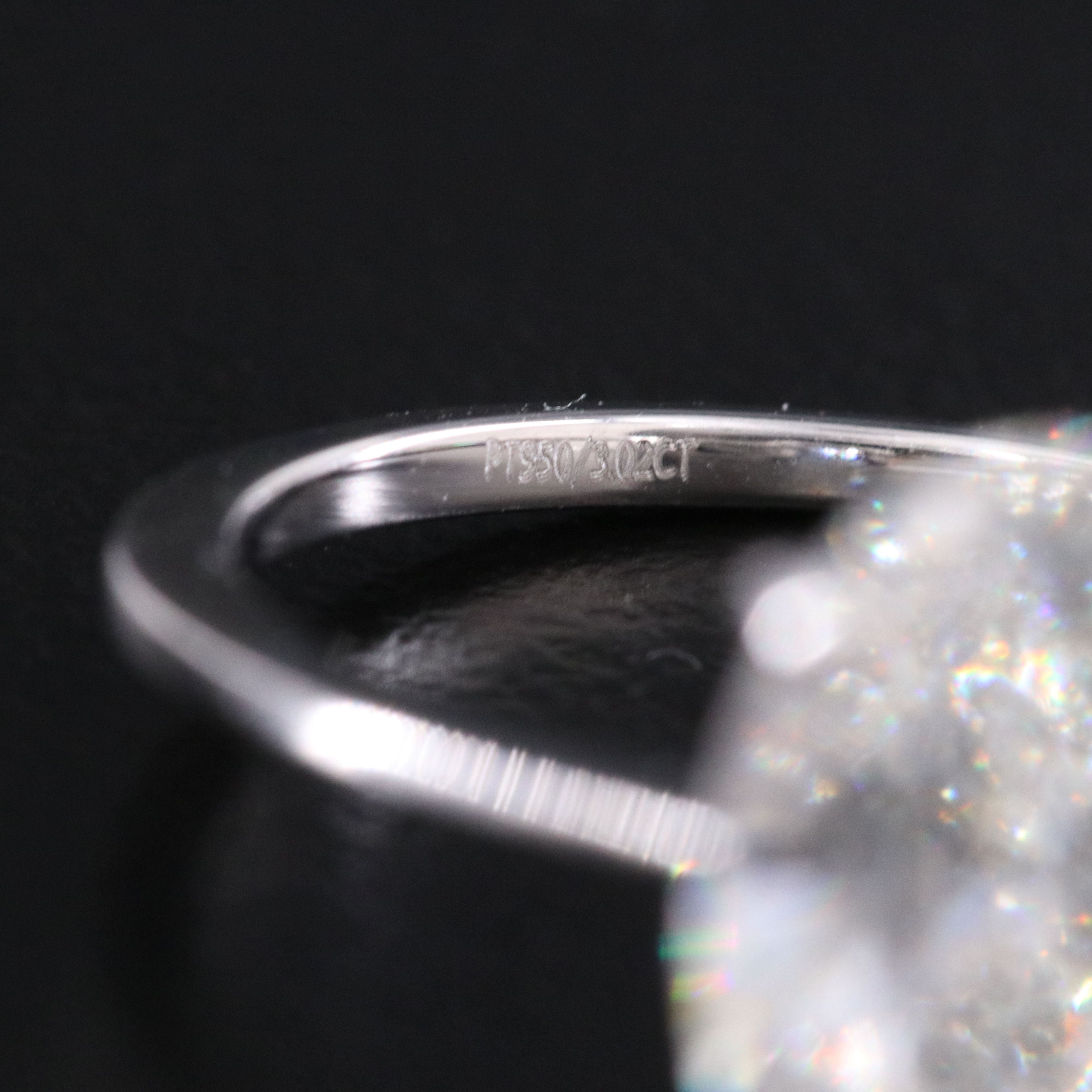 Platinum 3.02 CT Lab Grown Diamond Solitaire Ring with IGI Report