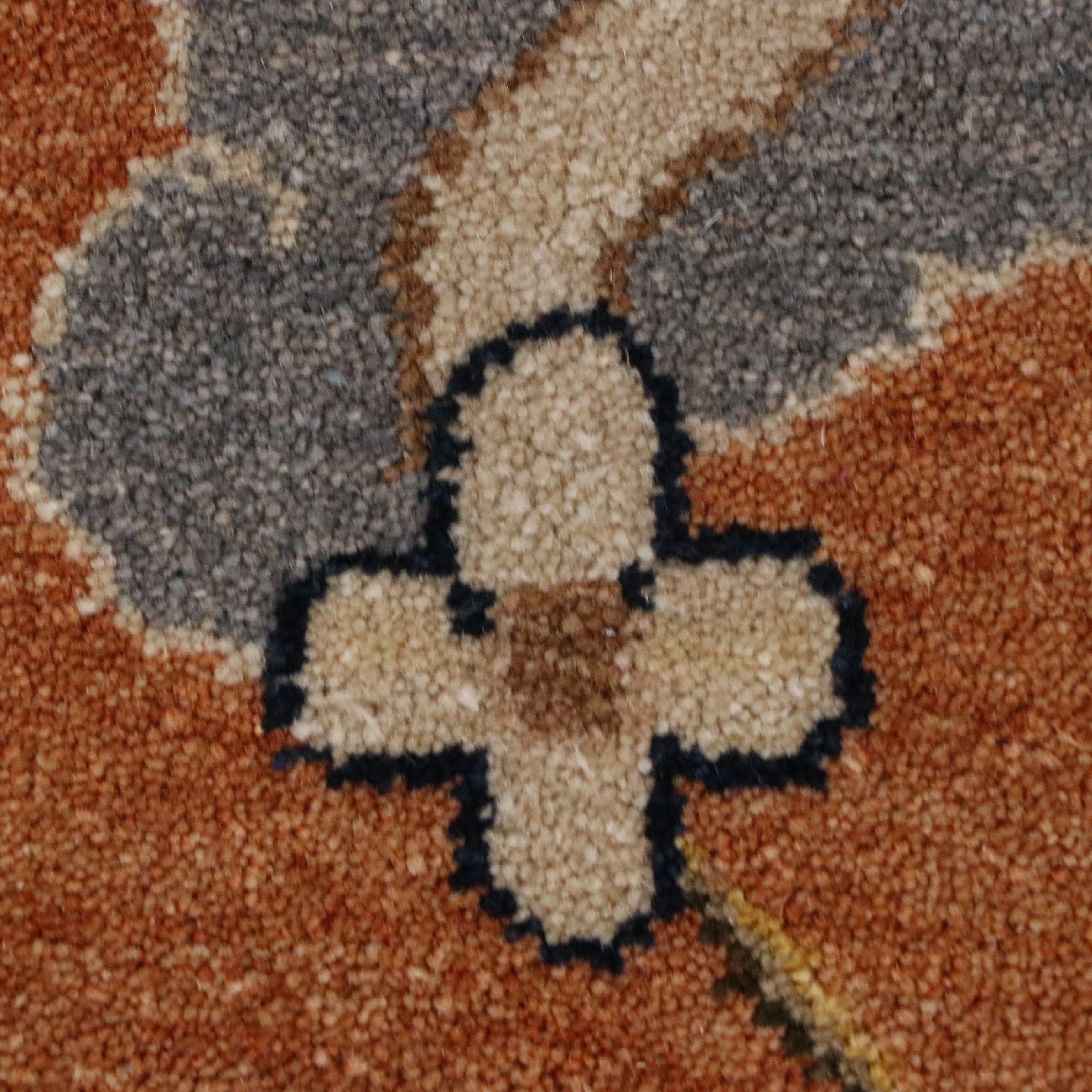 8'8 x 12'4 Hand-Knotted Persian Sarouk Style Area Rug