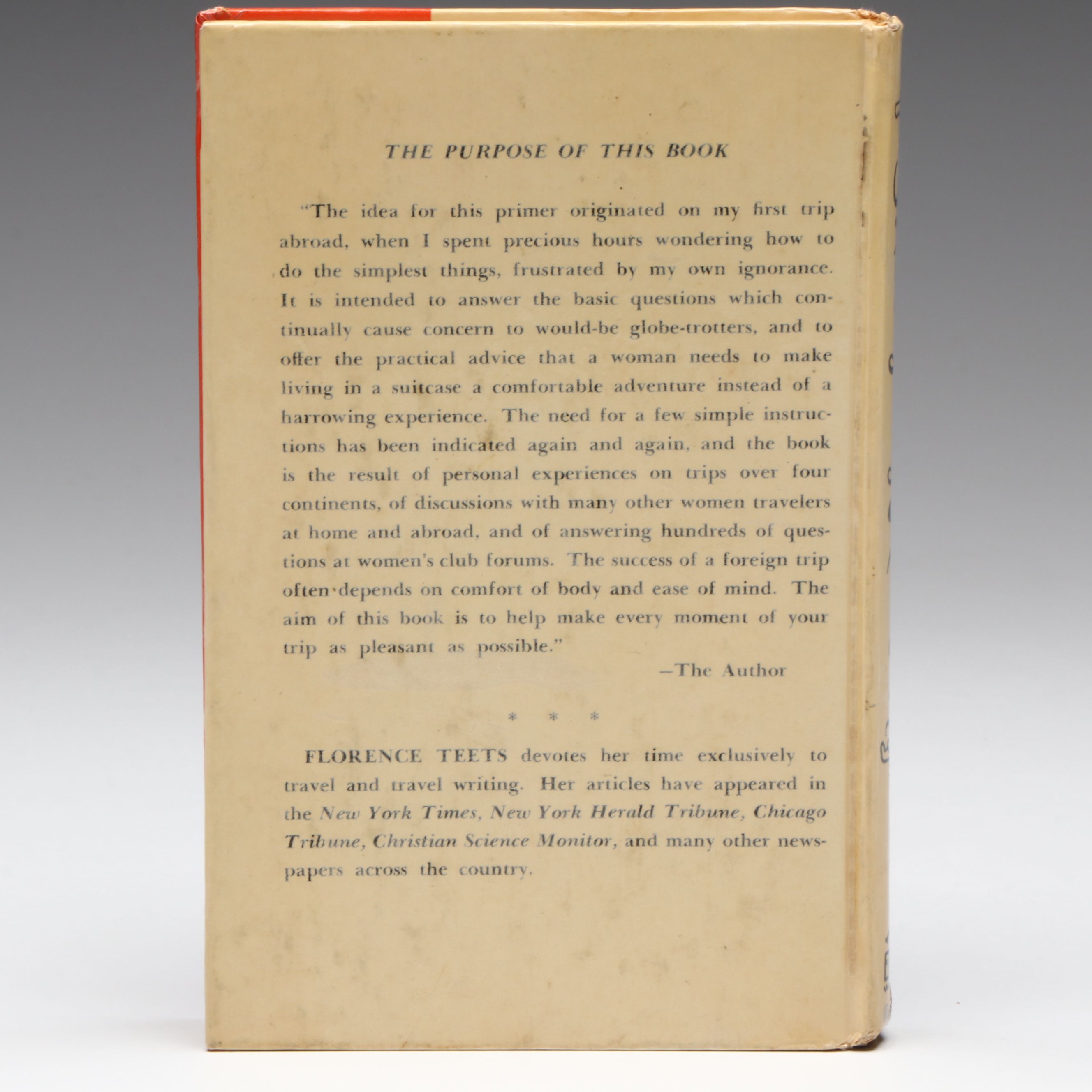 First Edition "She's Going Abroad: Her Pocket Adviser" by Florence Teets, 1953