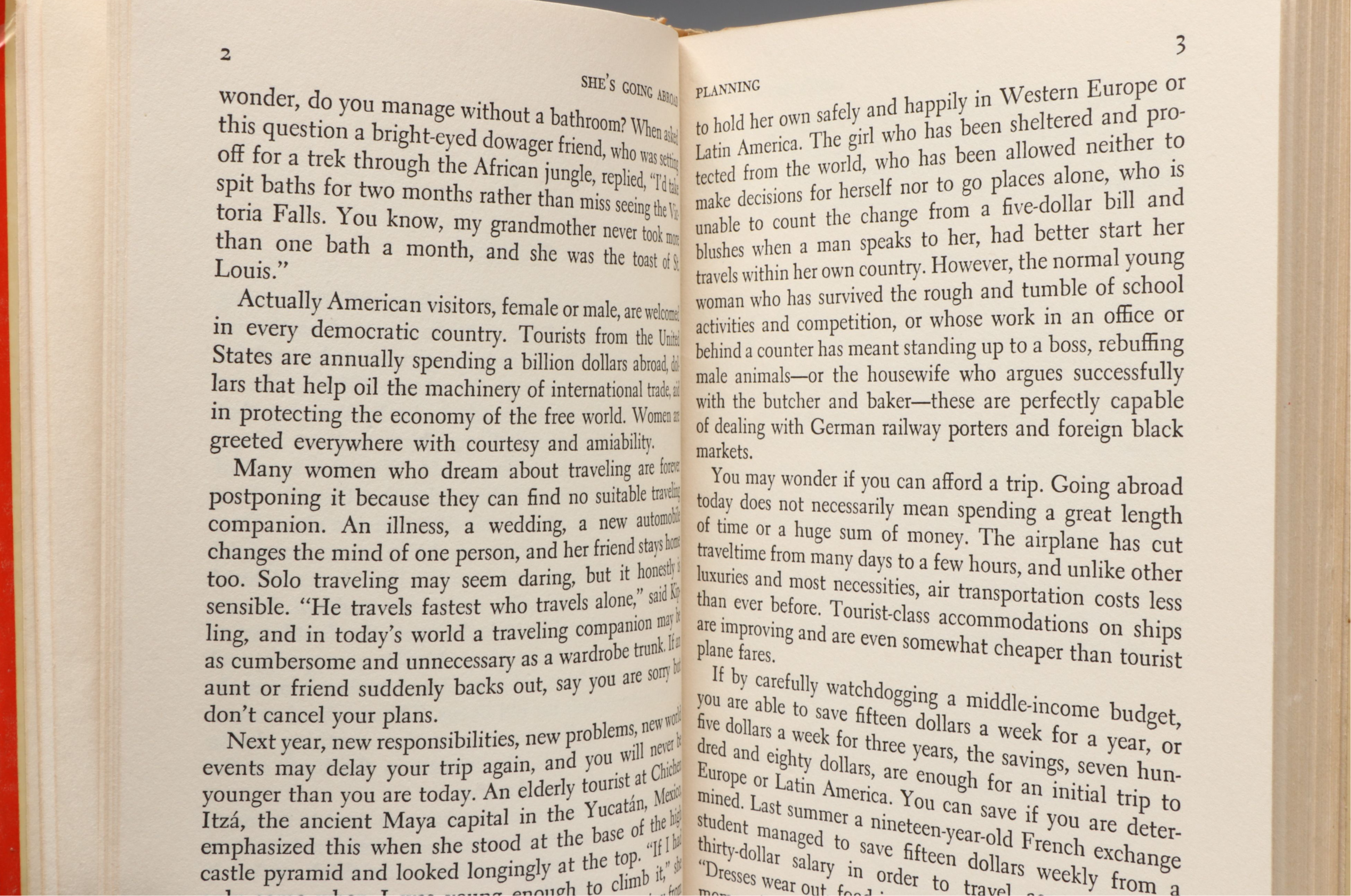 First Edition "She's Going Abroad: Her Pocket Adviser" by Florence Teets, 1953