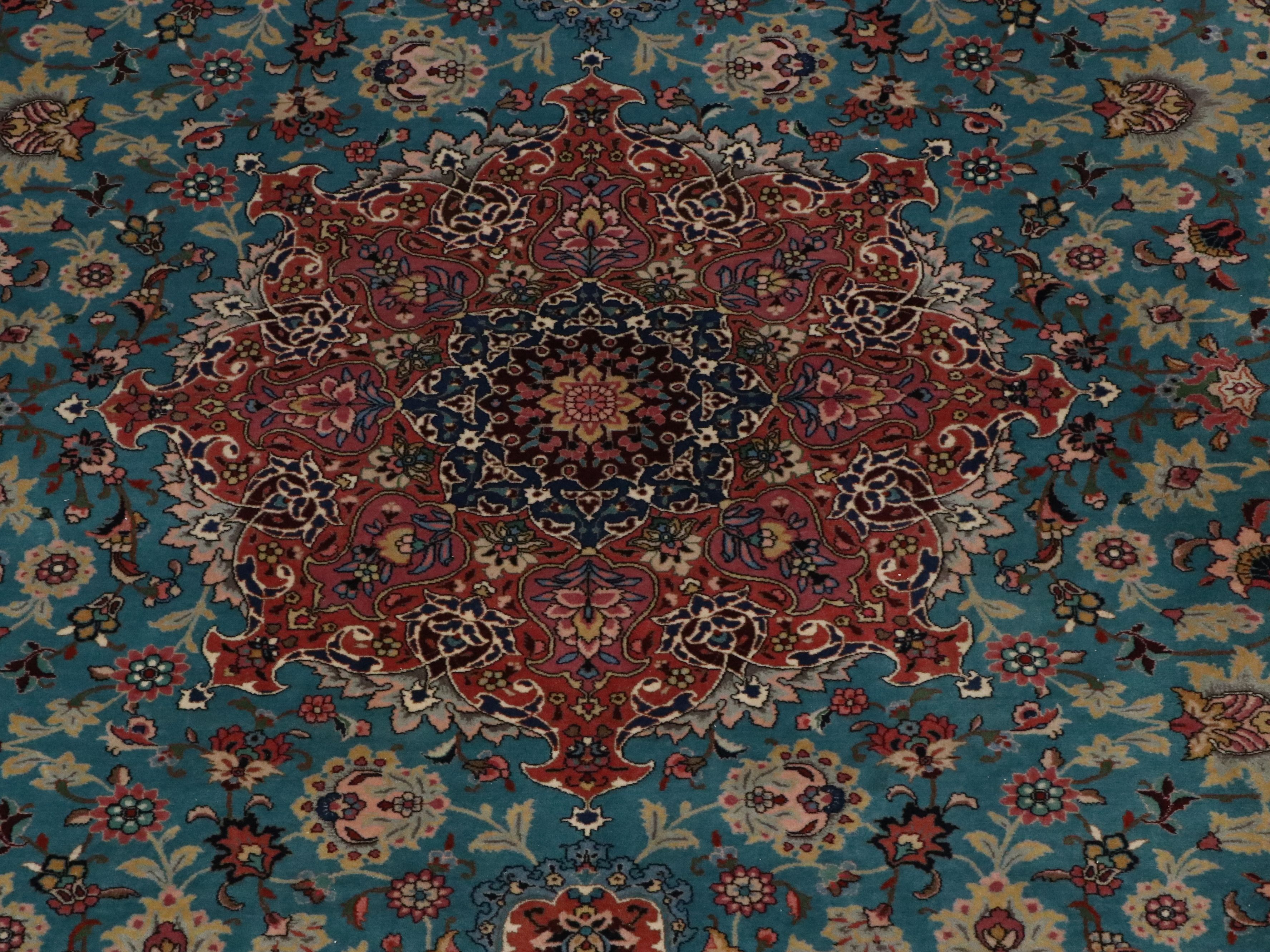 9'8 x 13'5 Hand-Knotted Persian Nain Room-Sized Rug