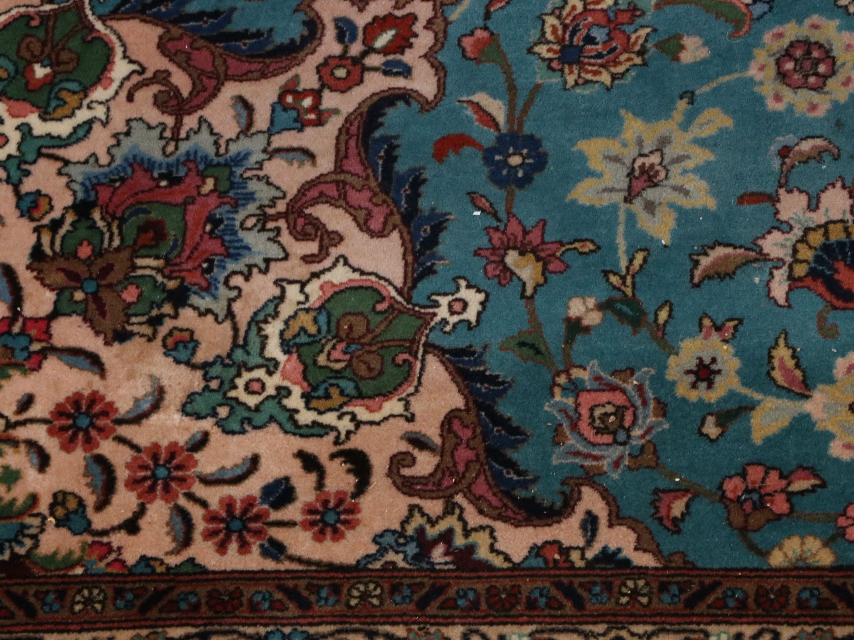 9'8 x 13'5 Hand-Knotted Persian Nain Room-Sized Rug