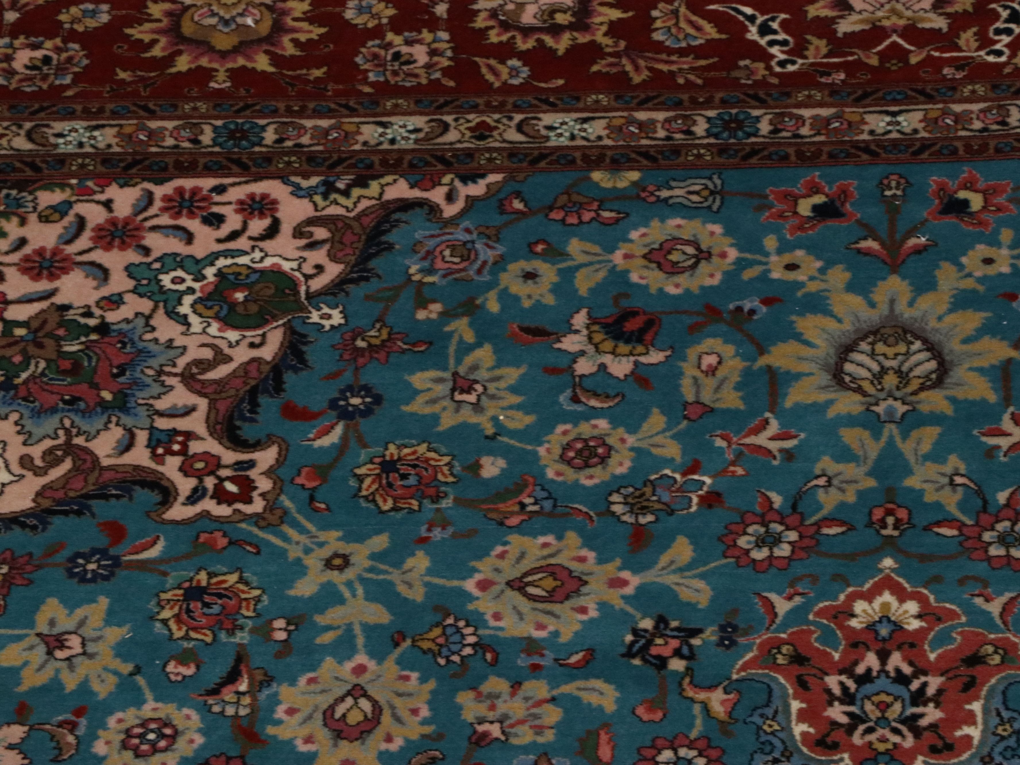 9'8 x 13'5 Hand-Knotted Persian Nain Room-Sized Rug