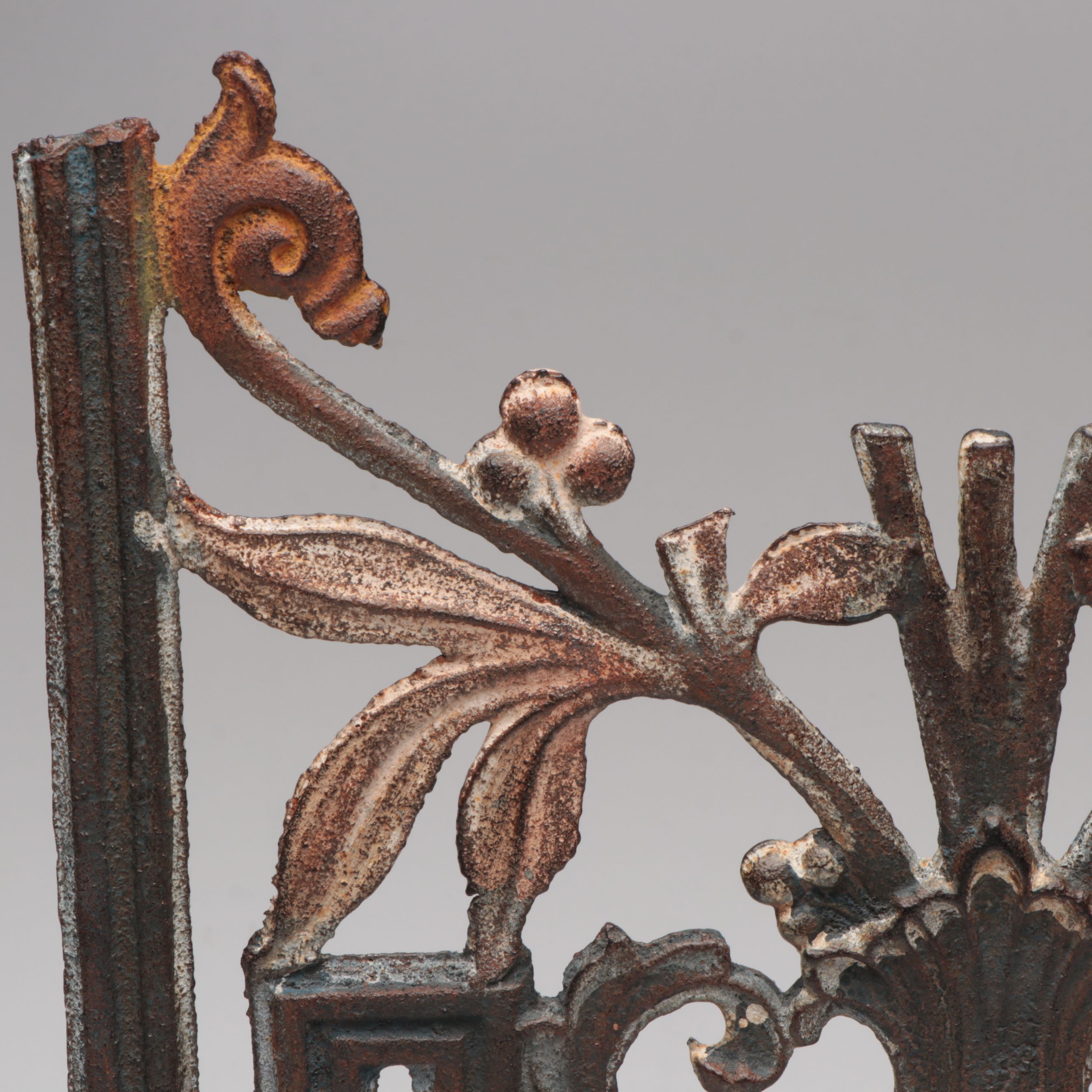 Mounted Wrought Iron Architectural Salvage