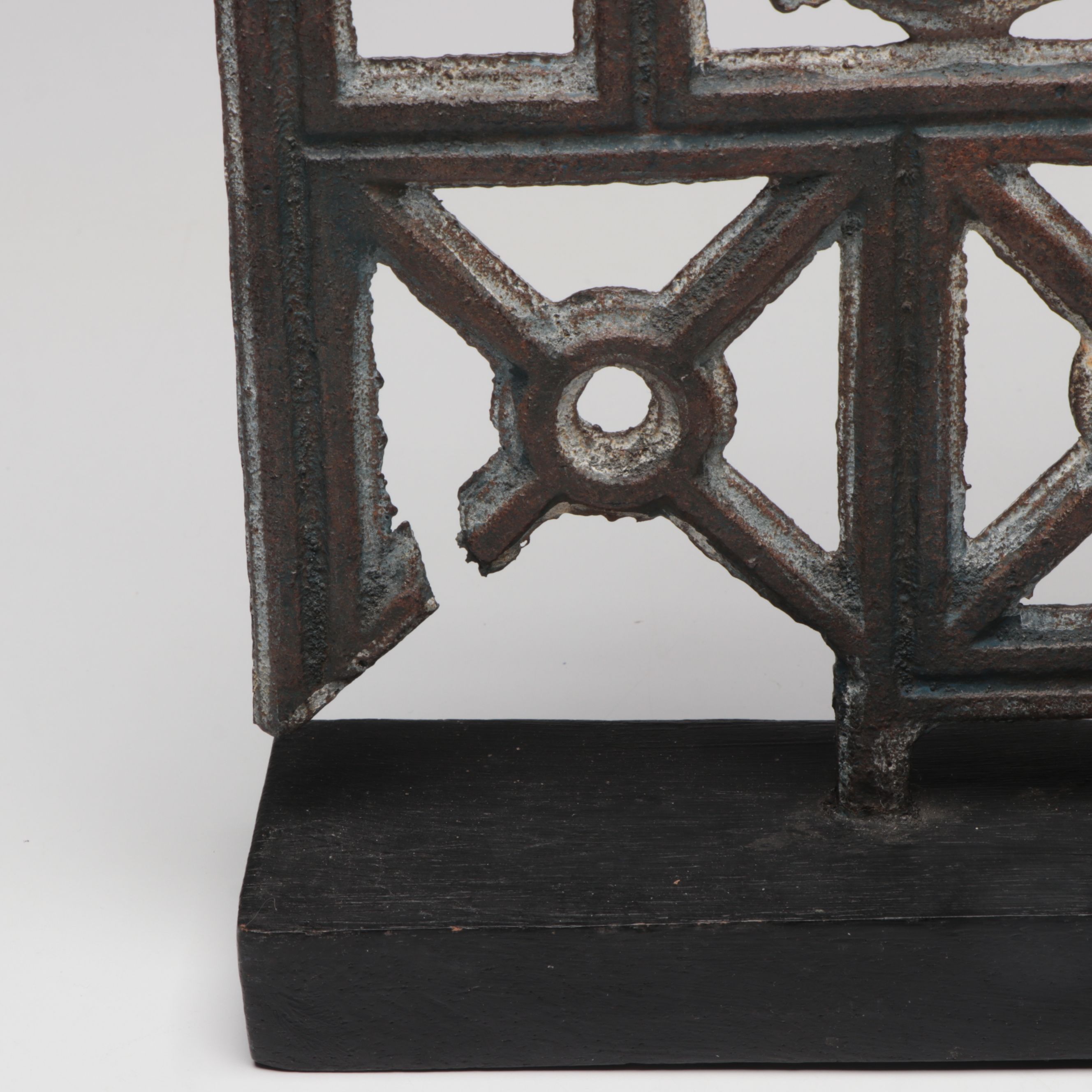 Mounted Wrought Iron Architectural Salvage