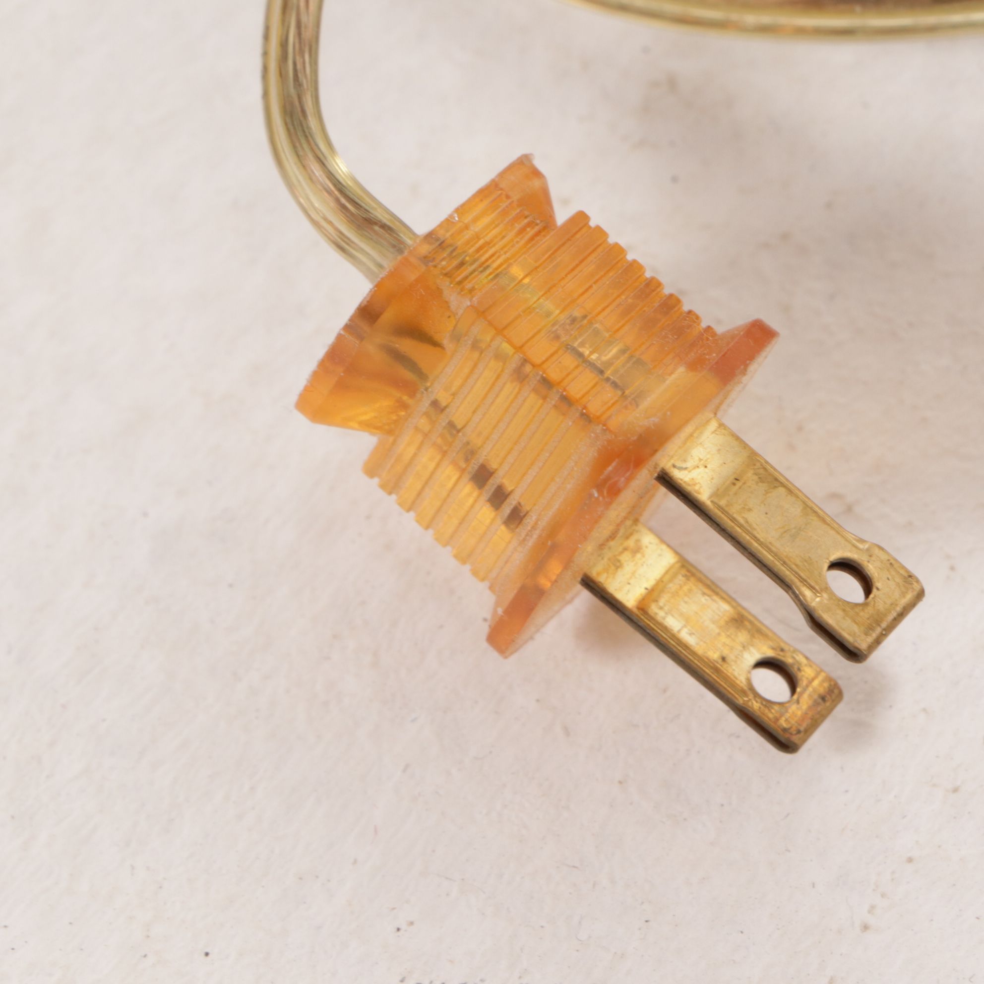 Stiffel Style Ceramic and Brass Table Lamps with Shirred Silk Shades