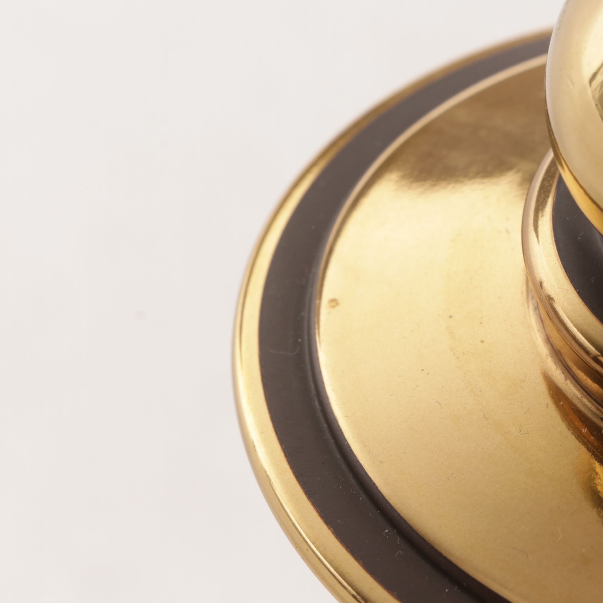 Stiffel Style Ceramic and Brass Table Lamps with Shirred Silk Shades