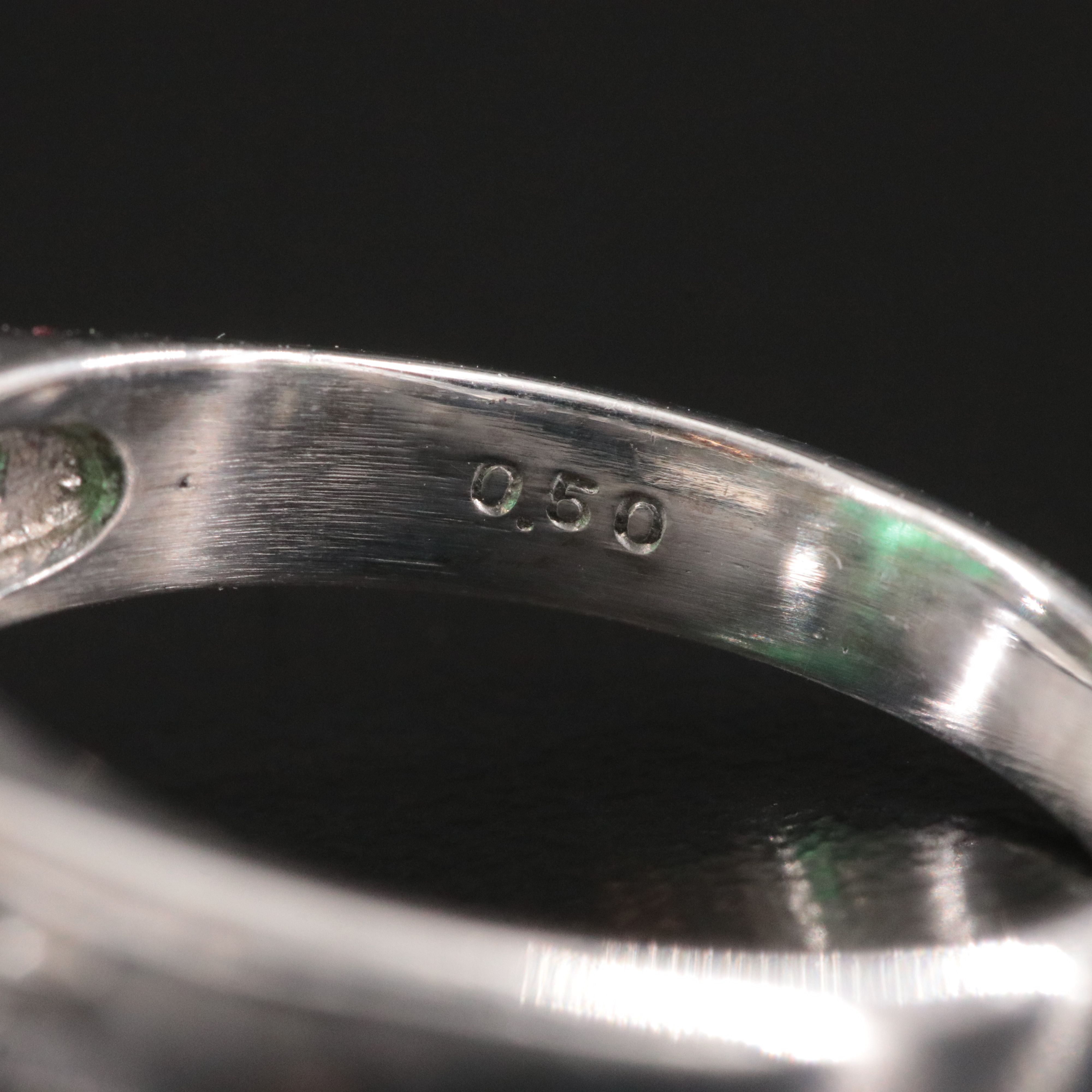 Platinum 2.07 CT Colombian Emerald and Diamond Ring with GIA Report