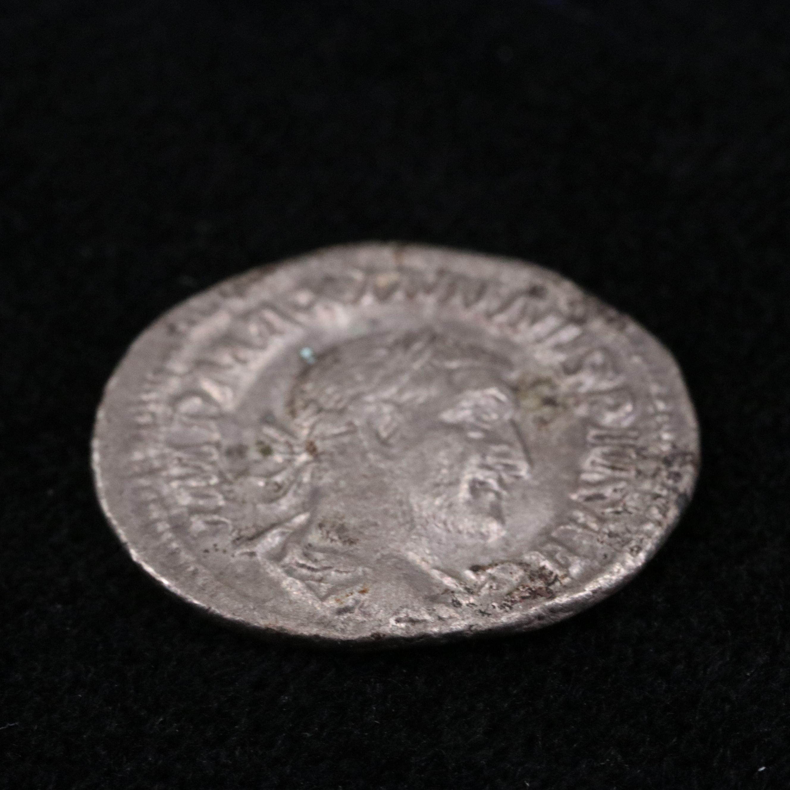 Ancient Roman Imperial AR Denarius Coin of Maximinus I, ca. 235 A.D.