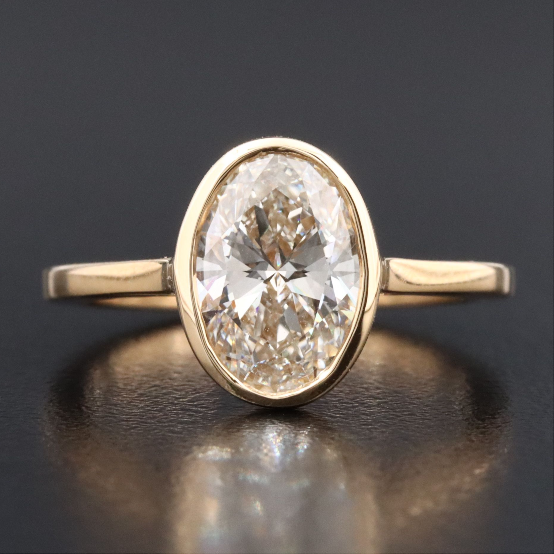 18K 1.97 CT Lab Grown Diamond Solitaire Ring with IGI Report