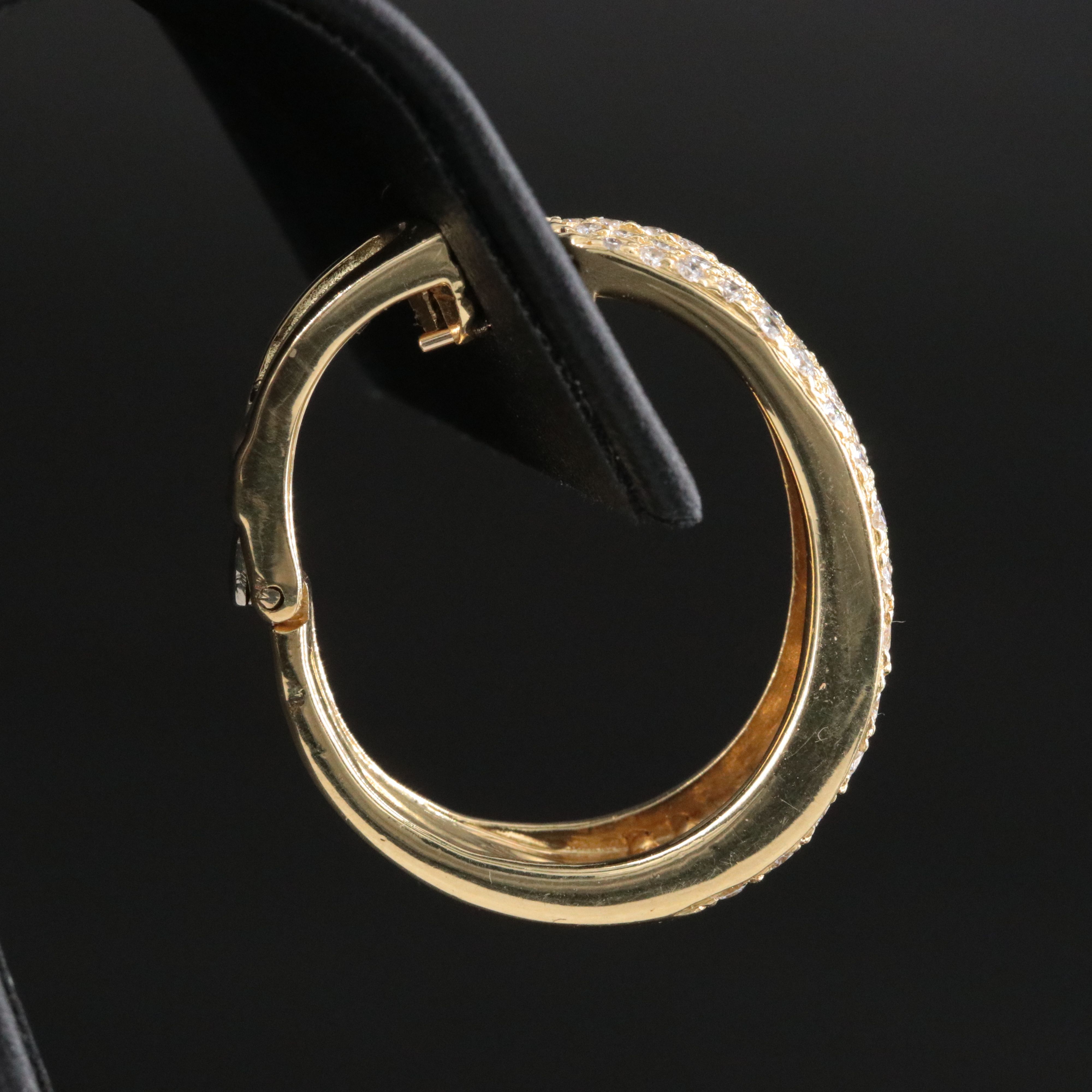 18K 2.50 CTW Diamond Hoop Earrings