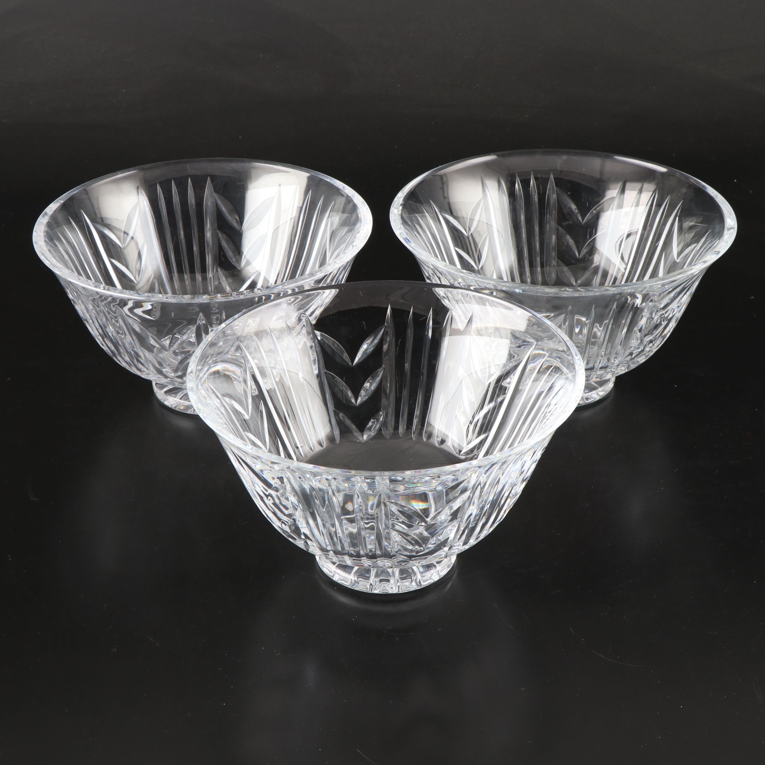Waterford "Glencar" Crystal Footed Bowls