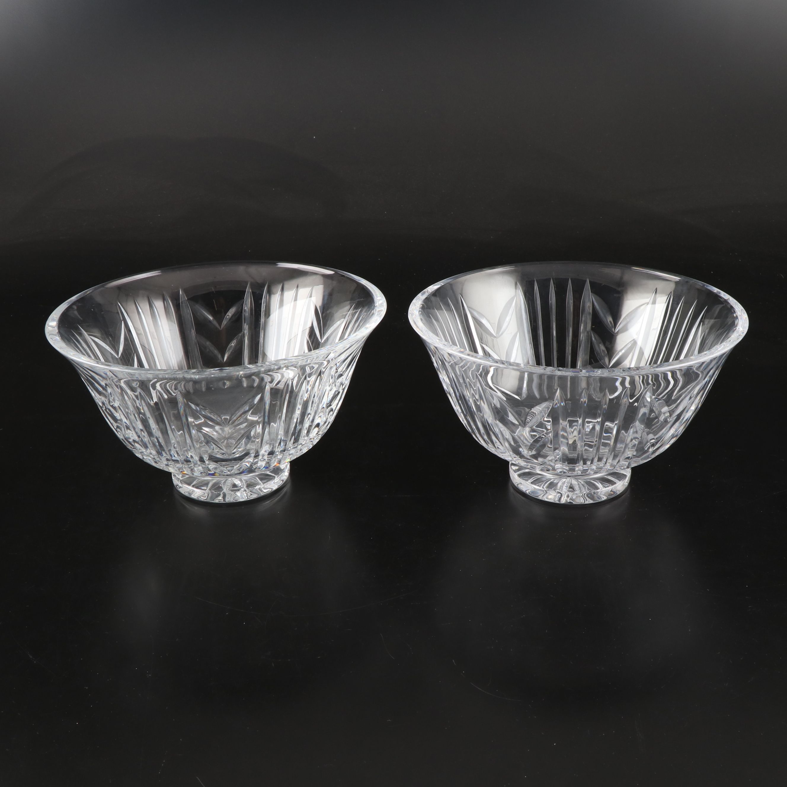 Waterford "Glencar" Crystal Footed Bowls