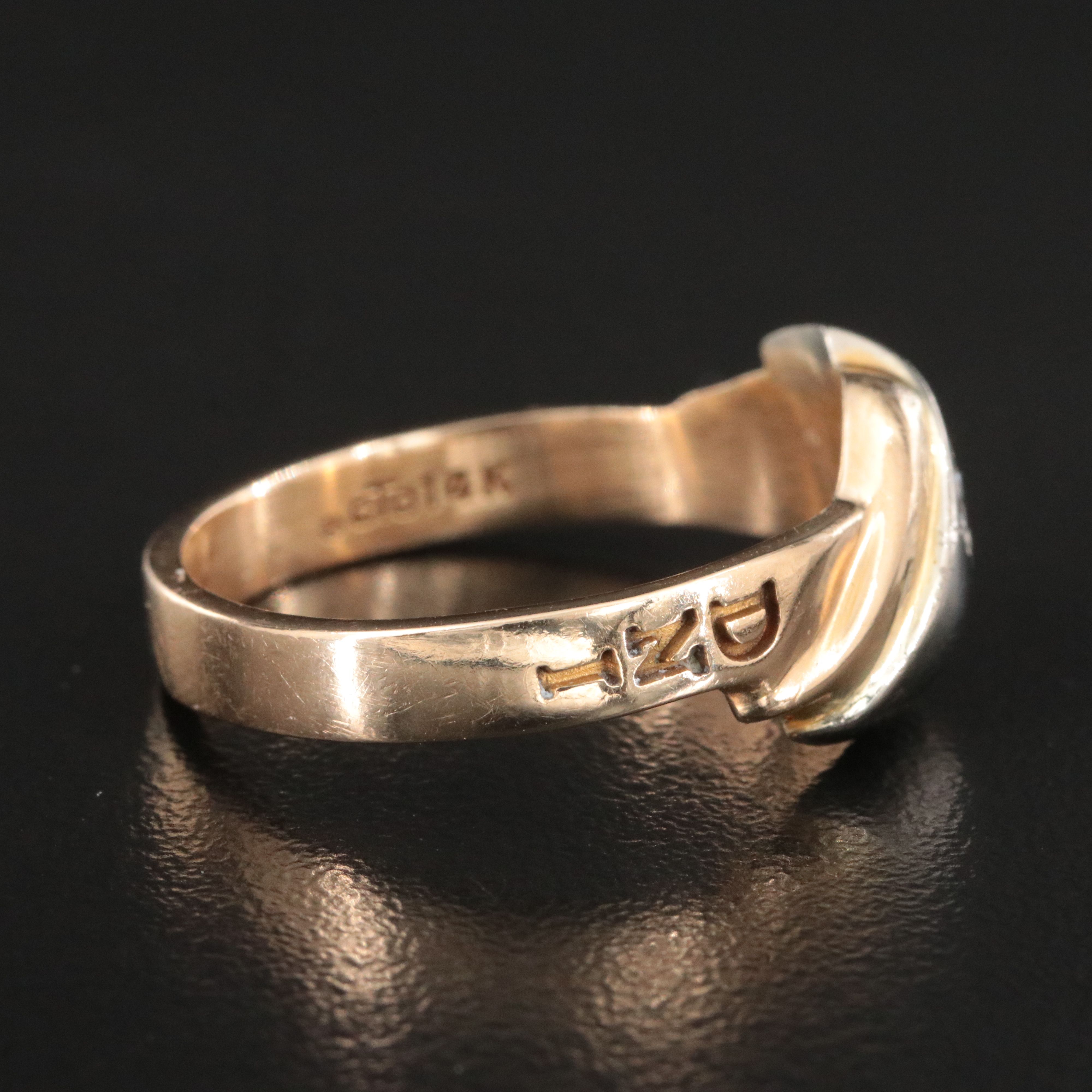 14K 0.07 CT Diamond Ring