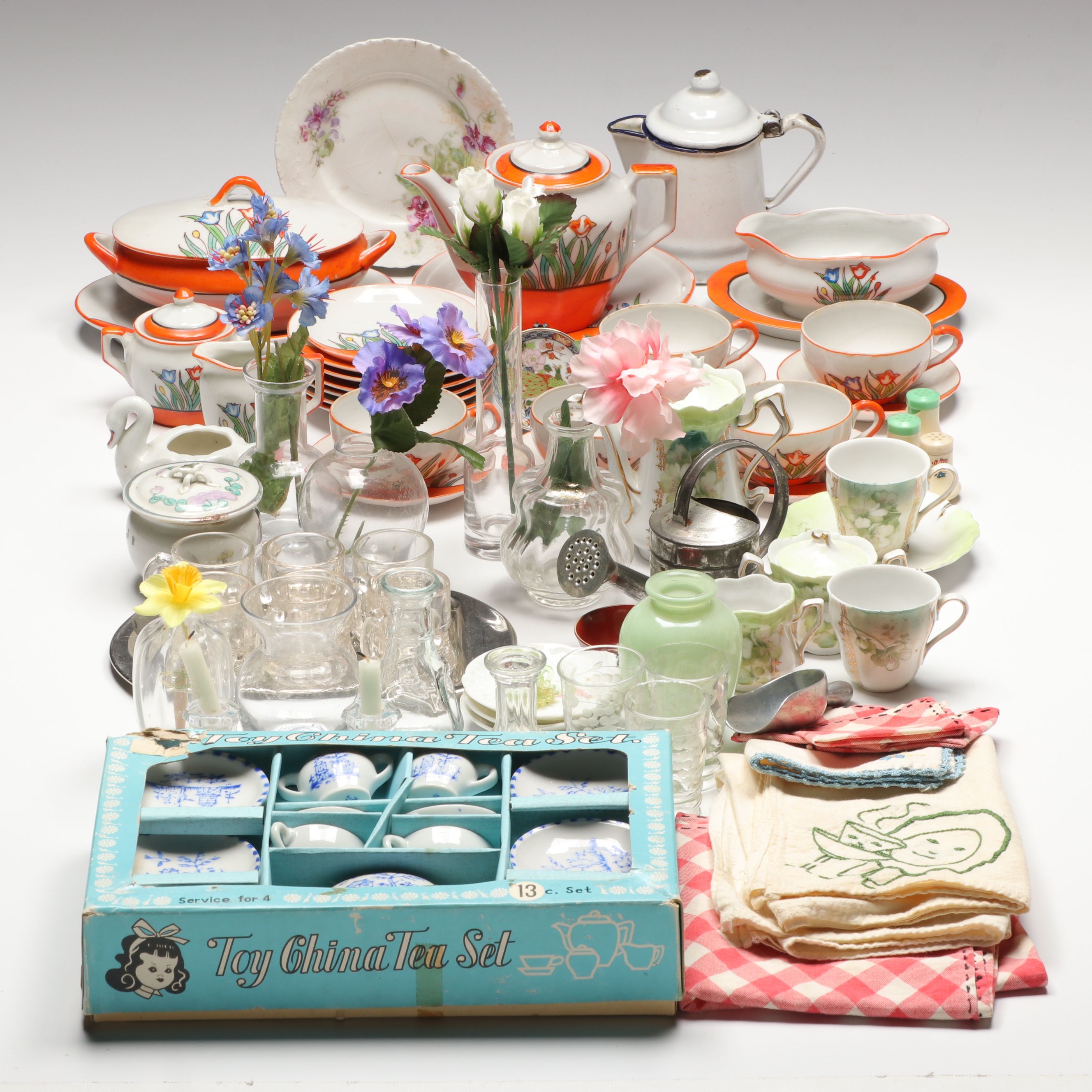 Doll-Sized and Miniature Tea Sets, Table Accessories, and Other Tableware
