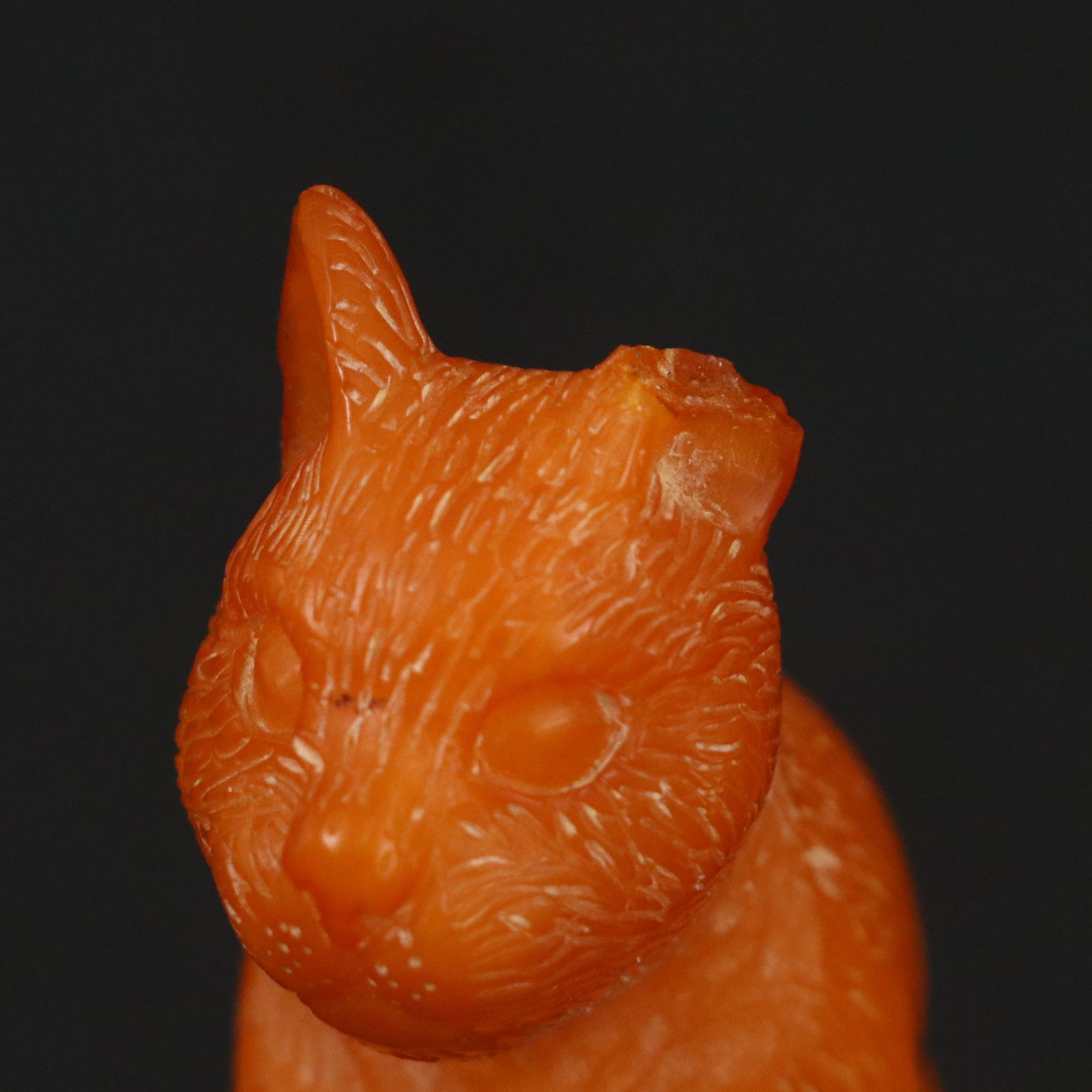 Chinese Carved Mutton Fat Amber Horse, Cat and Other Animals
