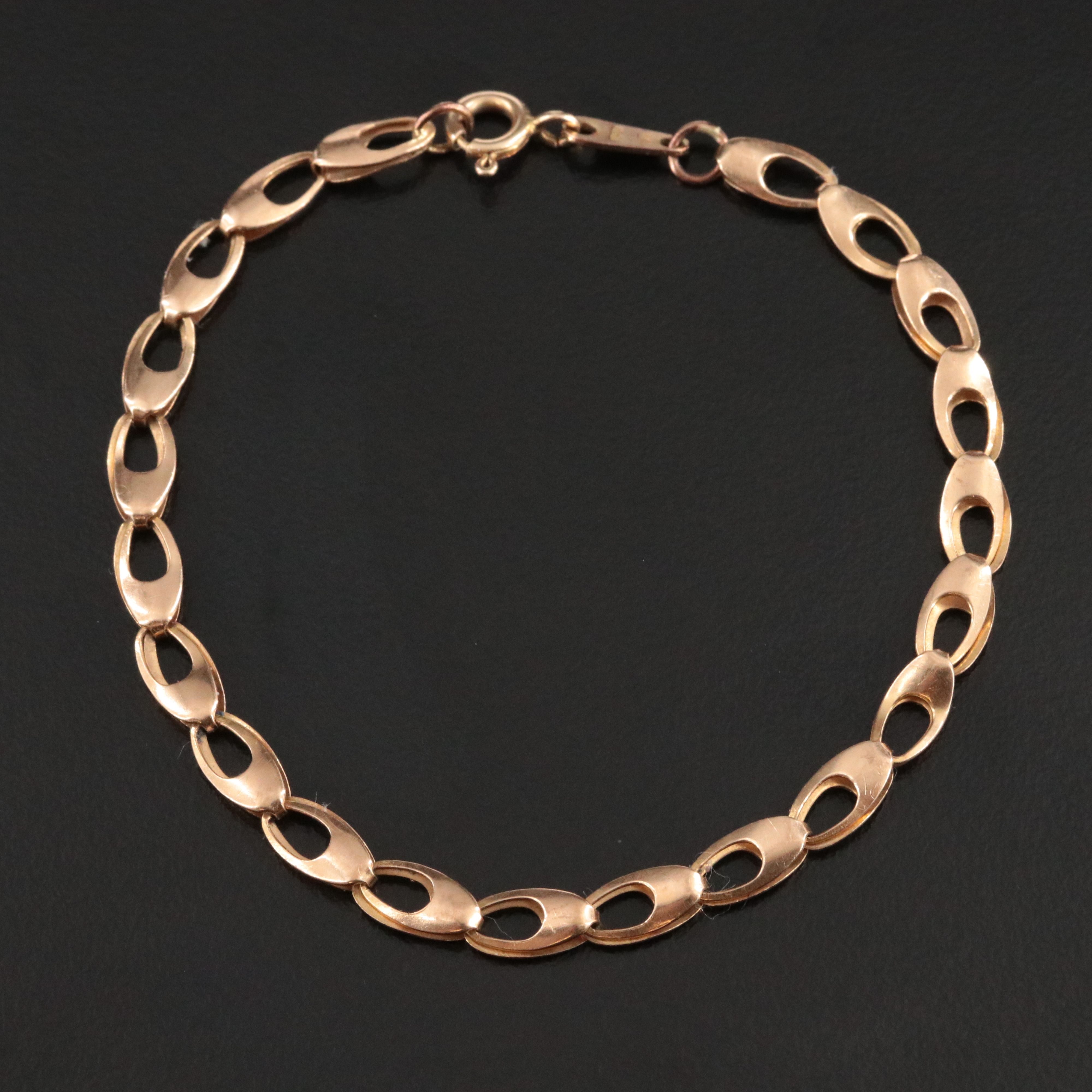 14K Fancy Link Bracelet