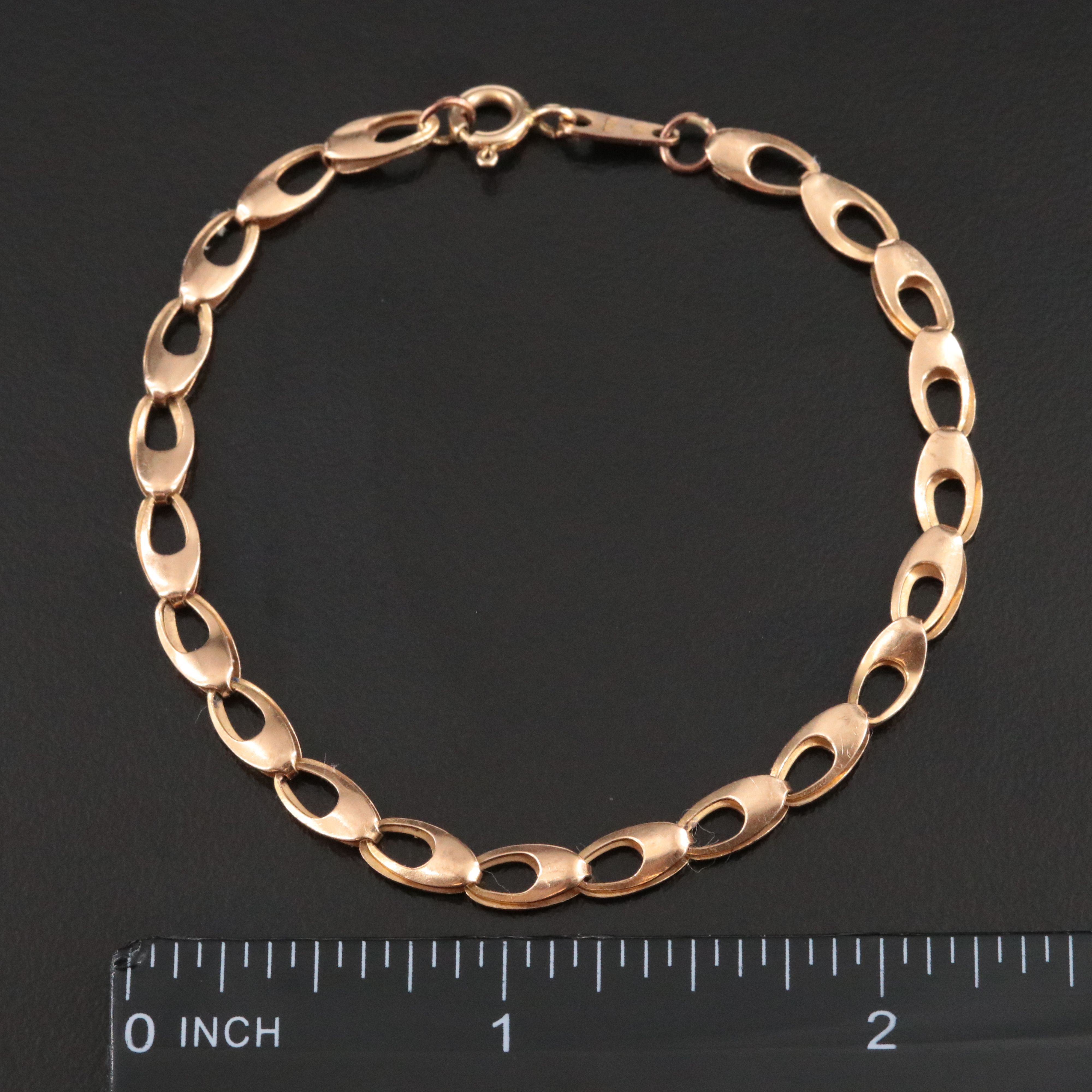 14K Fancy Link Bracelet