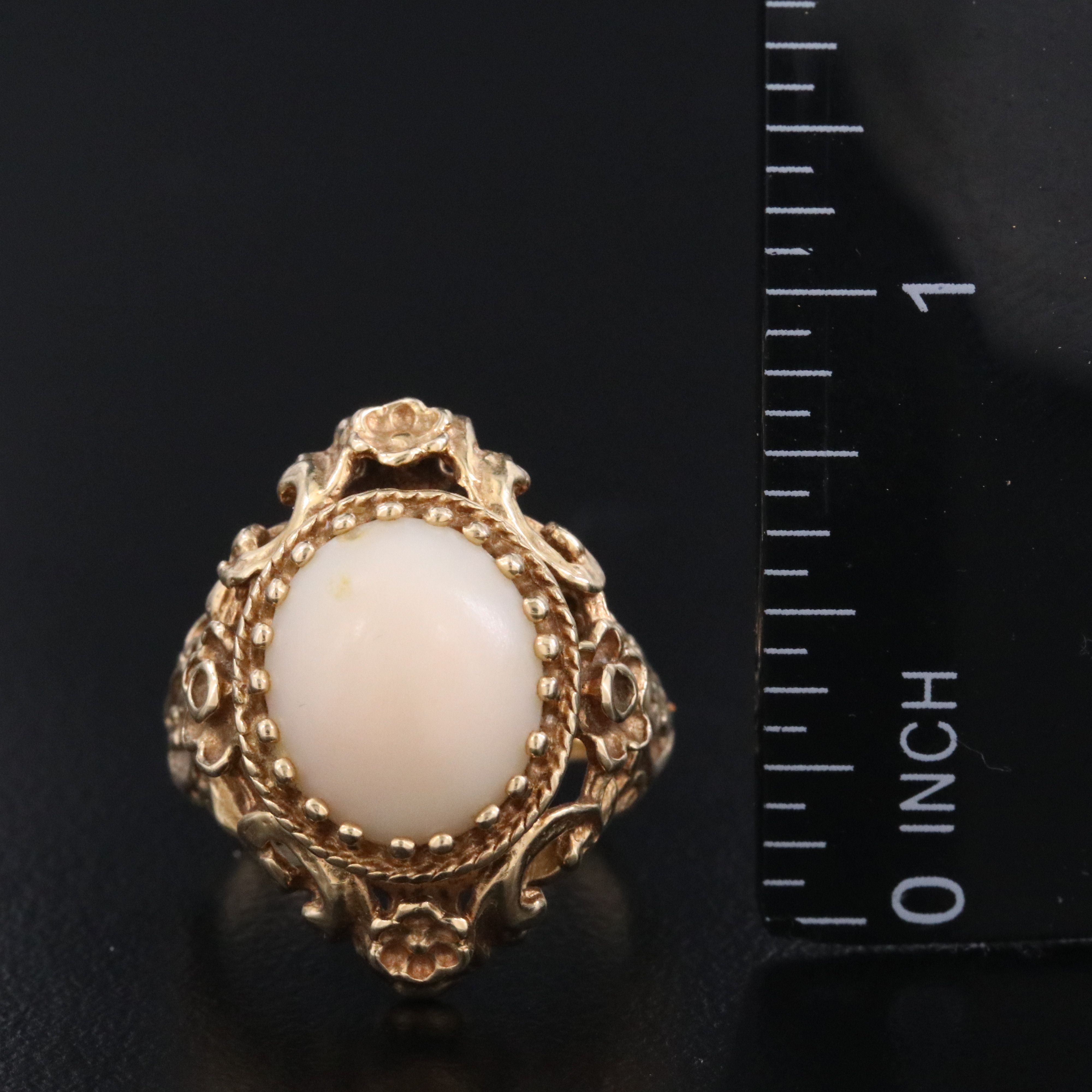 14K Coral Ring