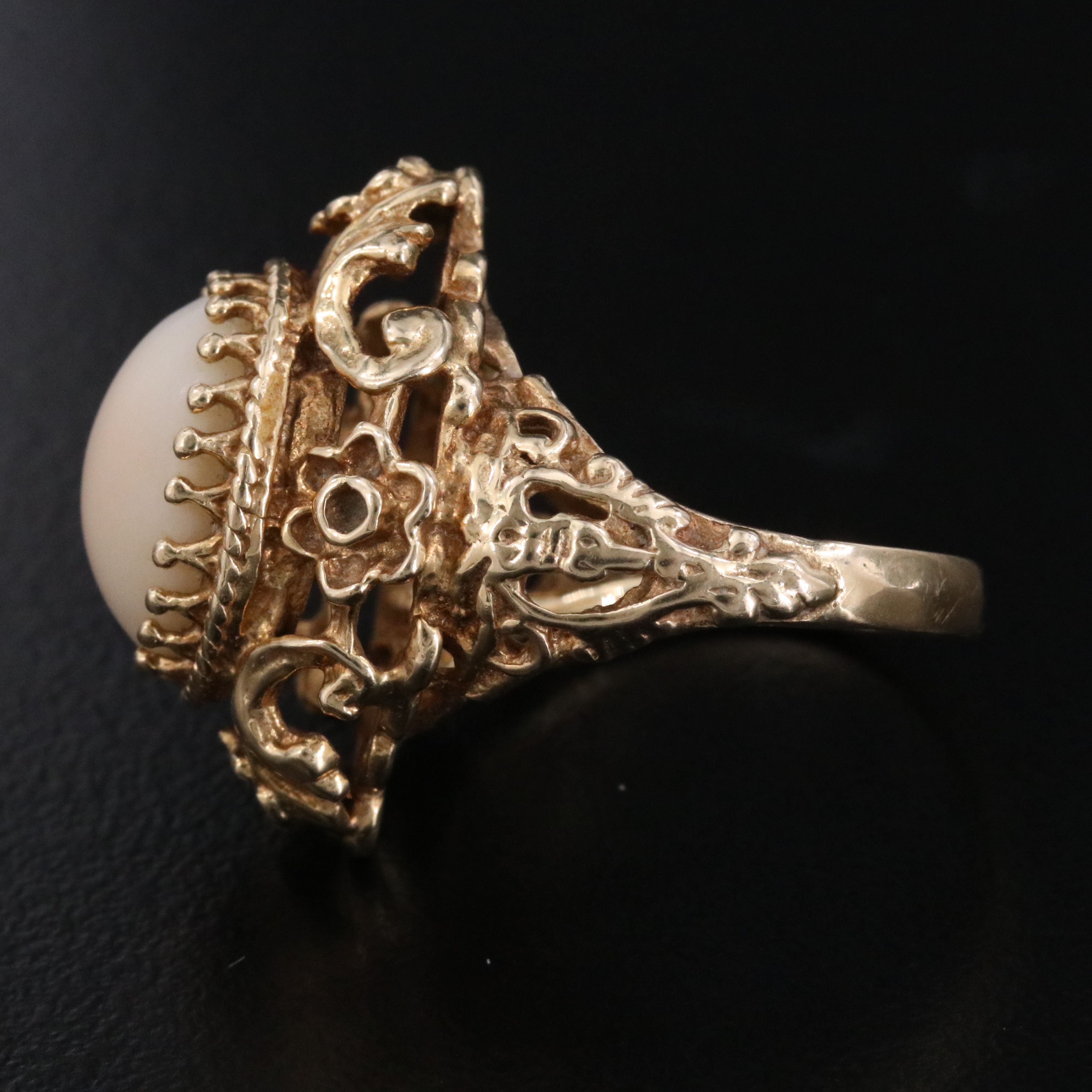 14K Coral Ring