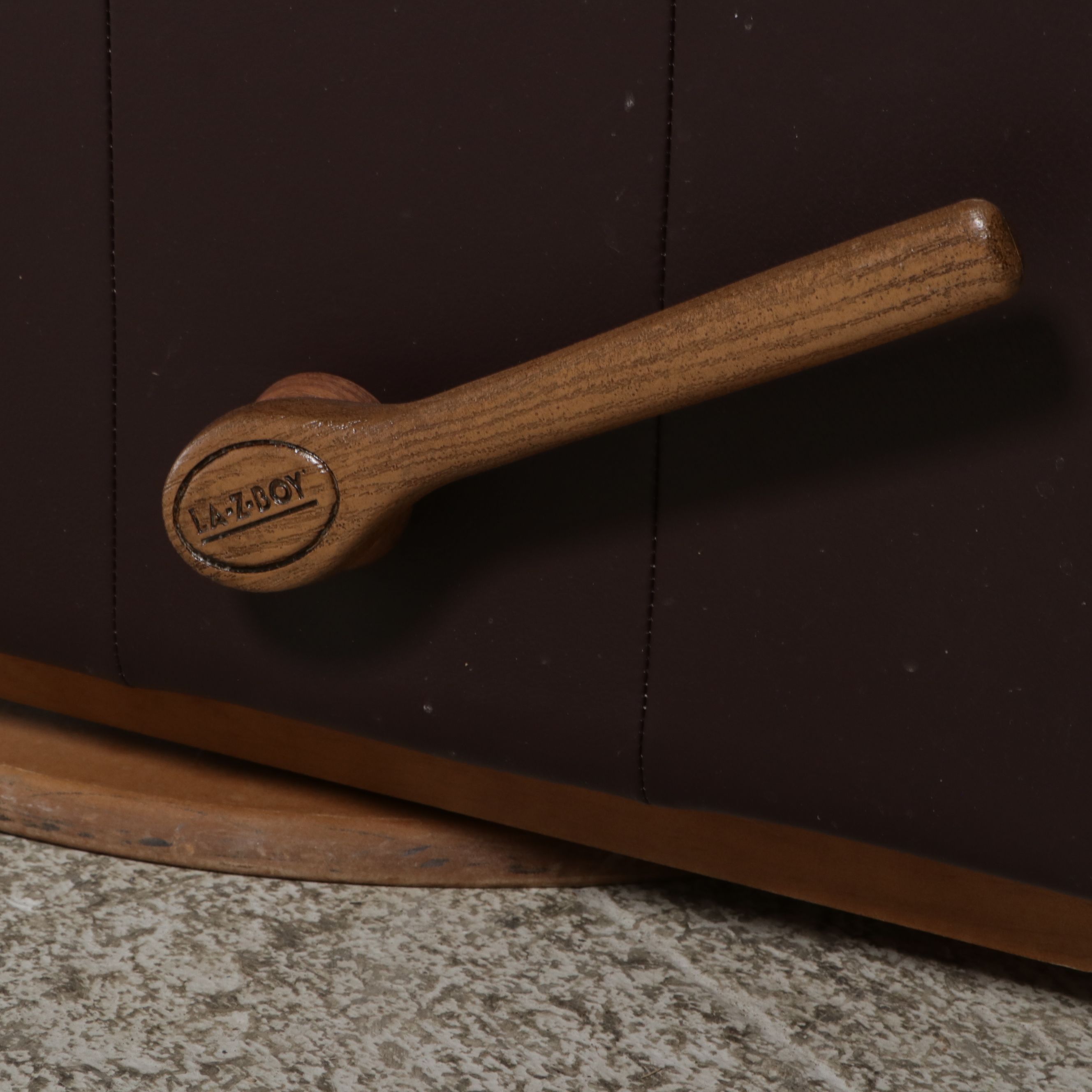 La-Z-Boy Brown Leather Swivel Rocker Recliner