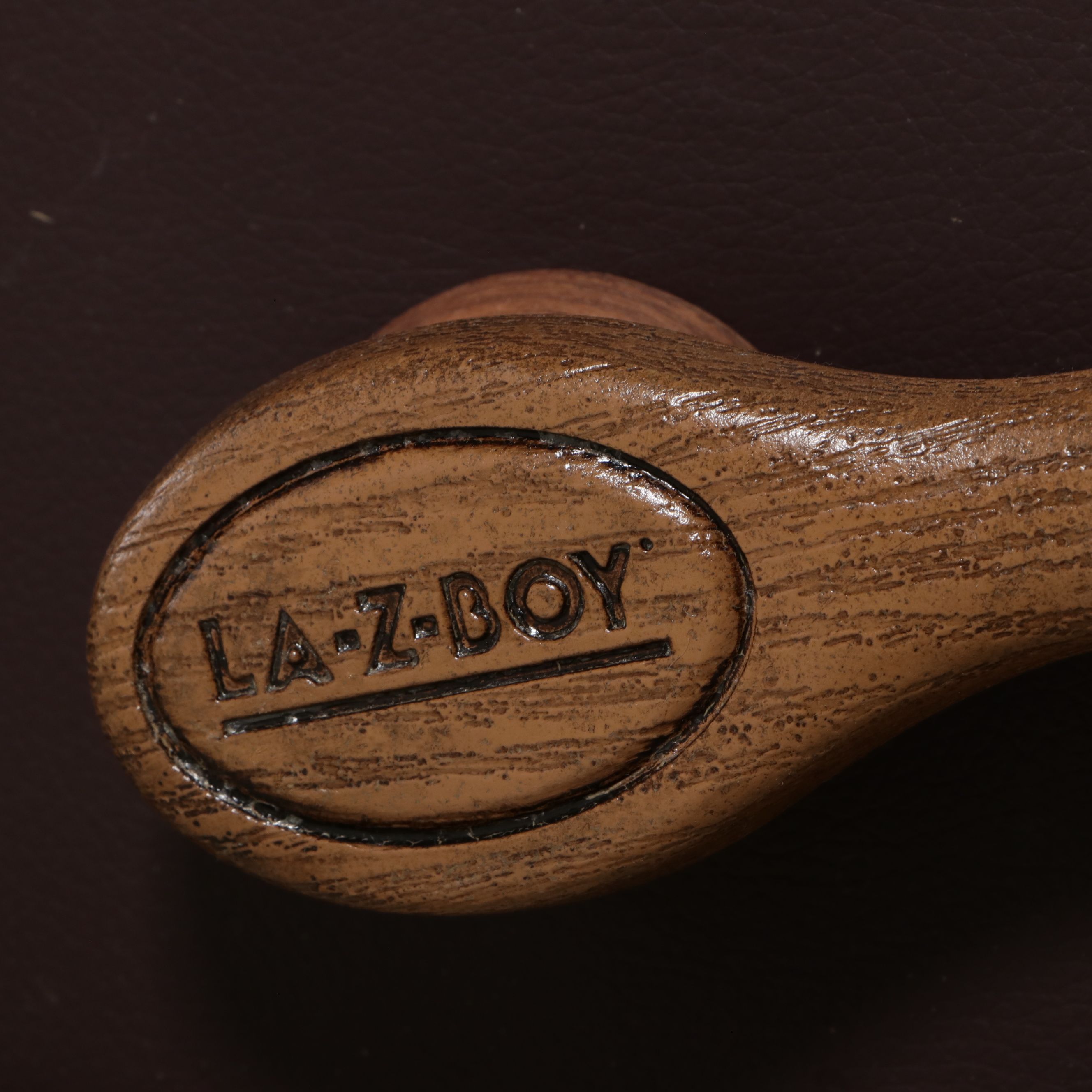 La-Z-Boy Brown Leather Swivel Rocker Recliner