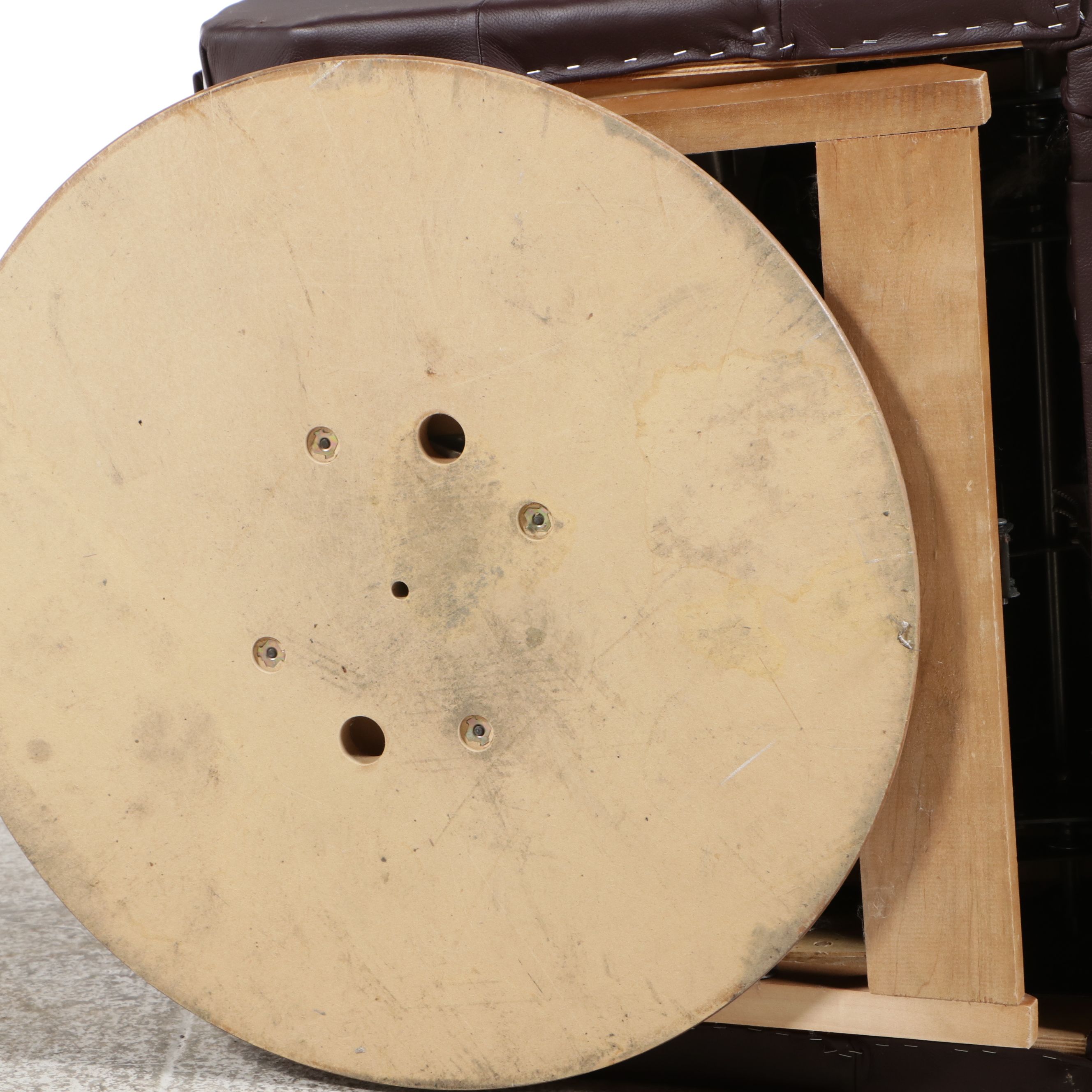 La-Z-Boy Brown Leather Swivel Rocker Recliner