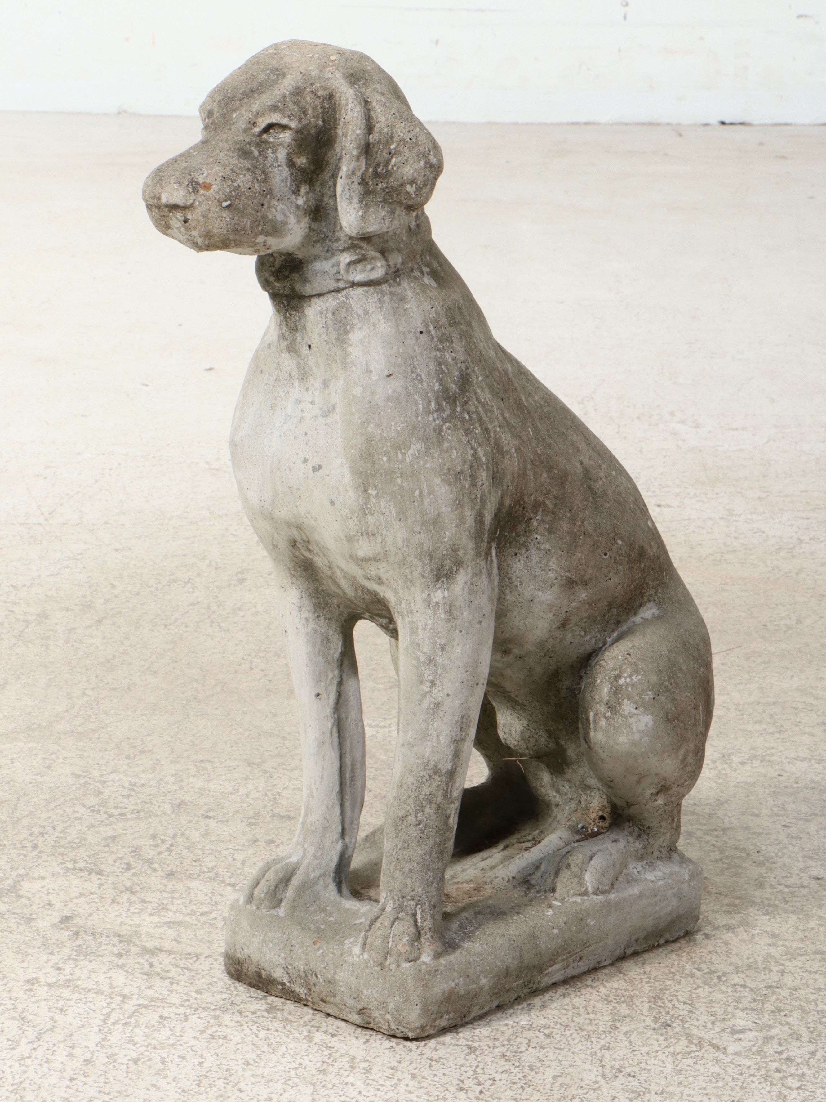 Concrete Sitting Dog Garden Statue