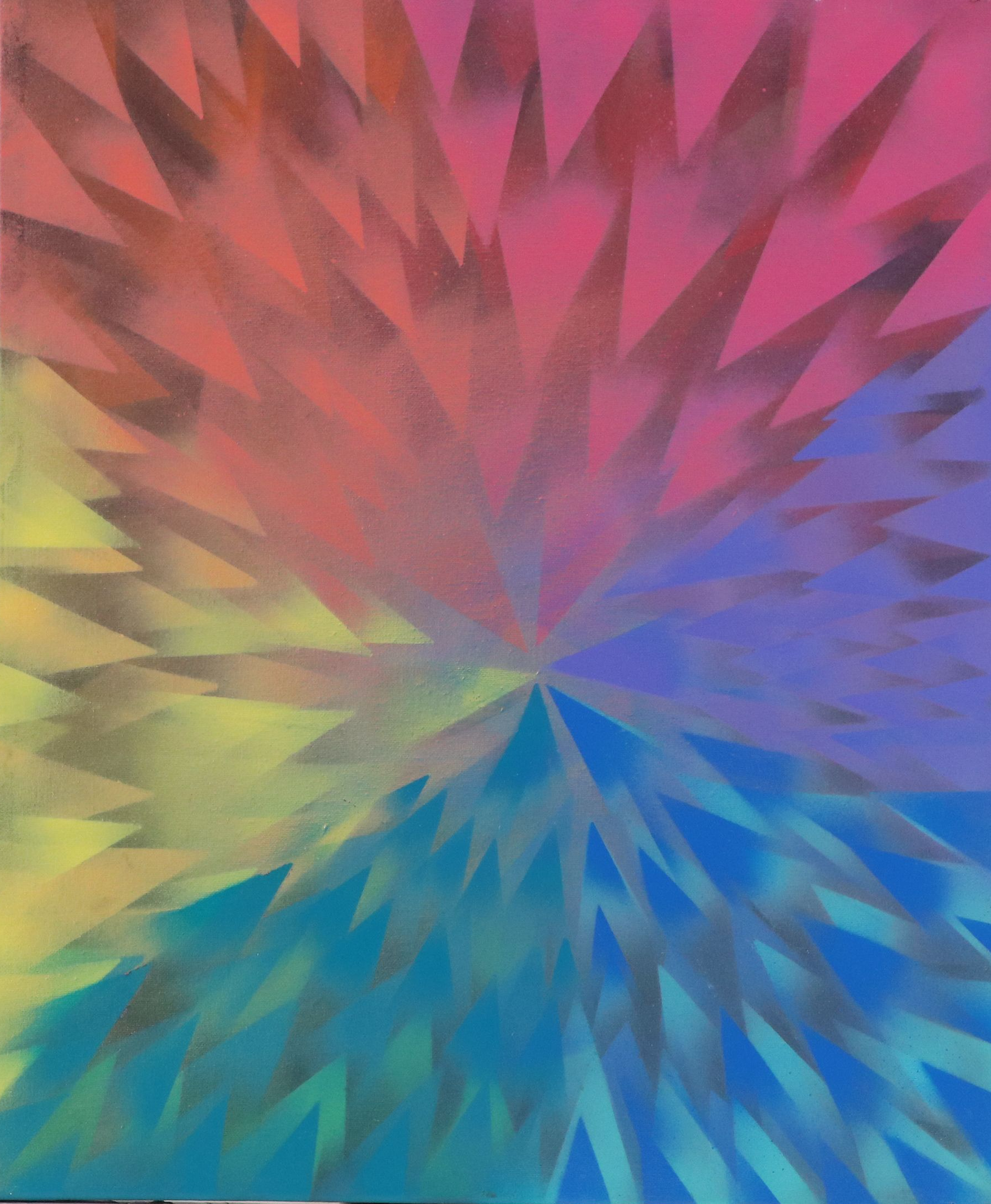 Jason Michael Durham Abstract Mixed Media Painting "Where All Colors Meet," 2025