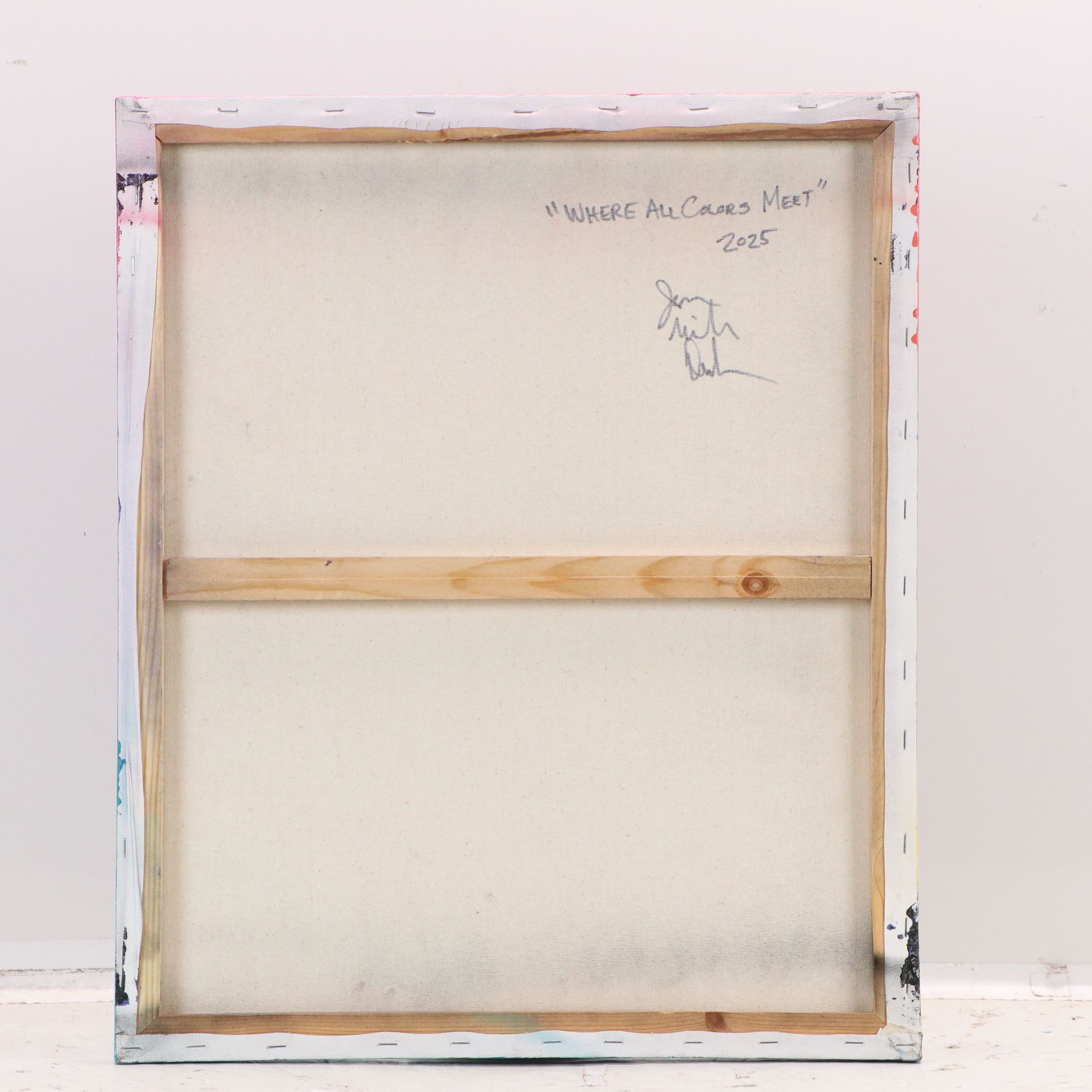 Jason Michael Durham Abstract Mixed Media Painting "Where All Colors Meet," 2025