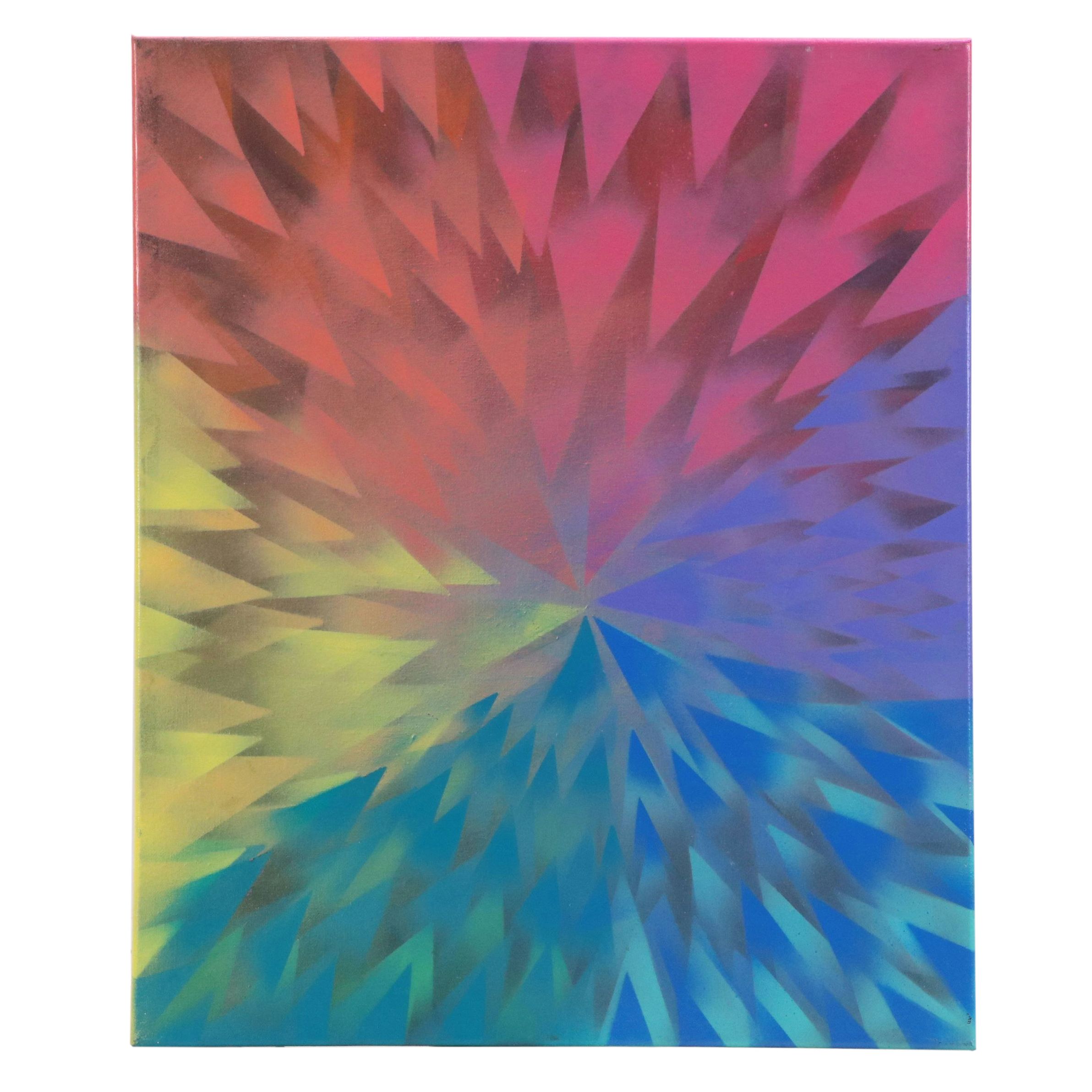 Jason Michael Durham Abstract Mixed Media Painting "Where All Colors Meet," 2025