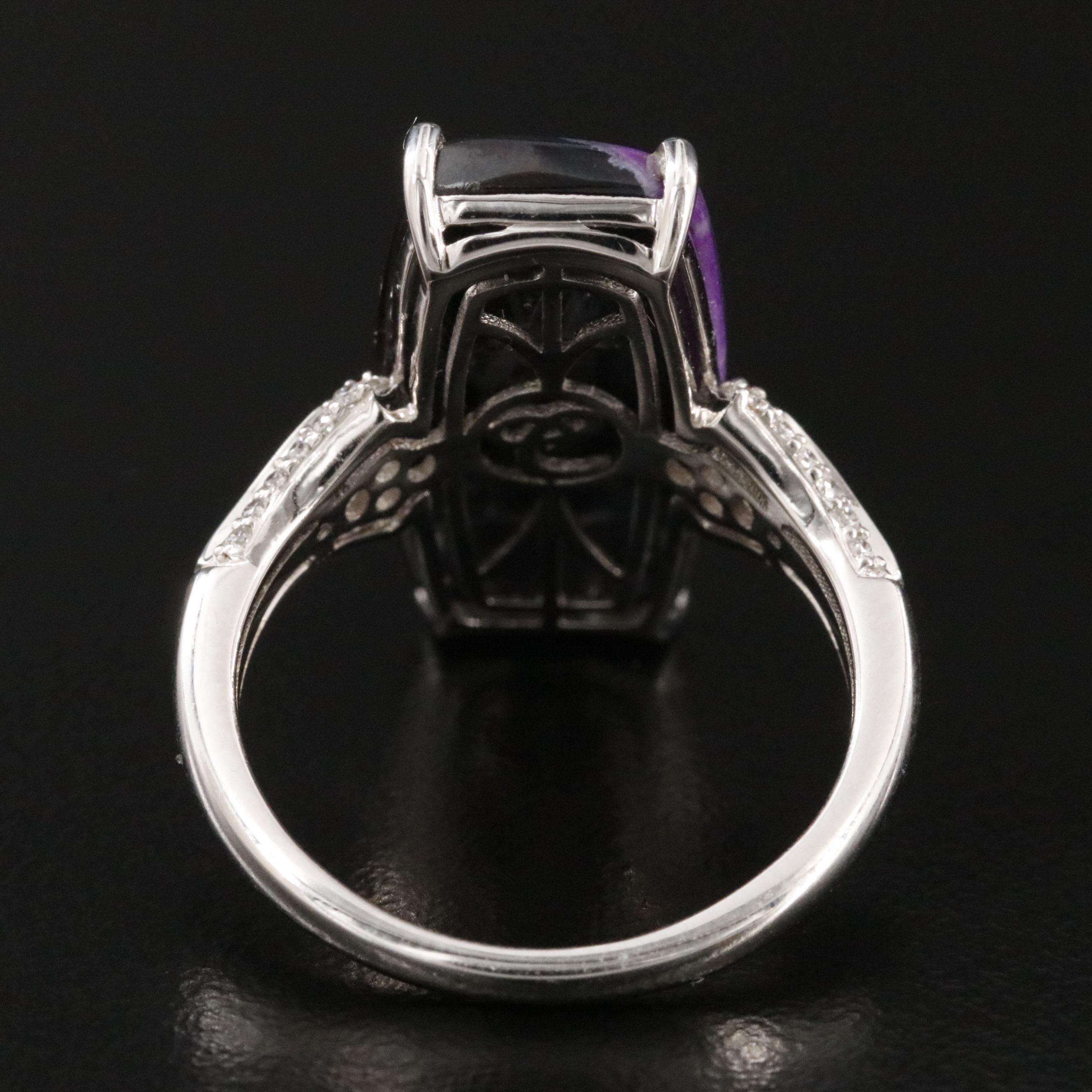 Chromia 18K Sugilite and Diamond Ring