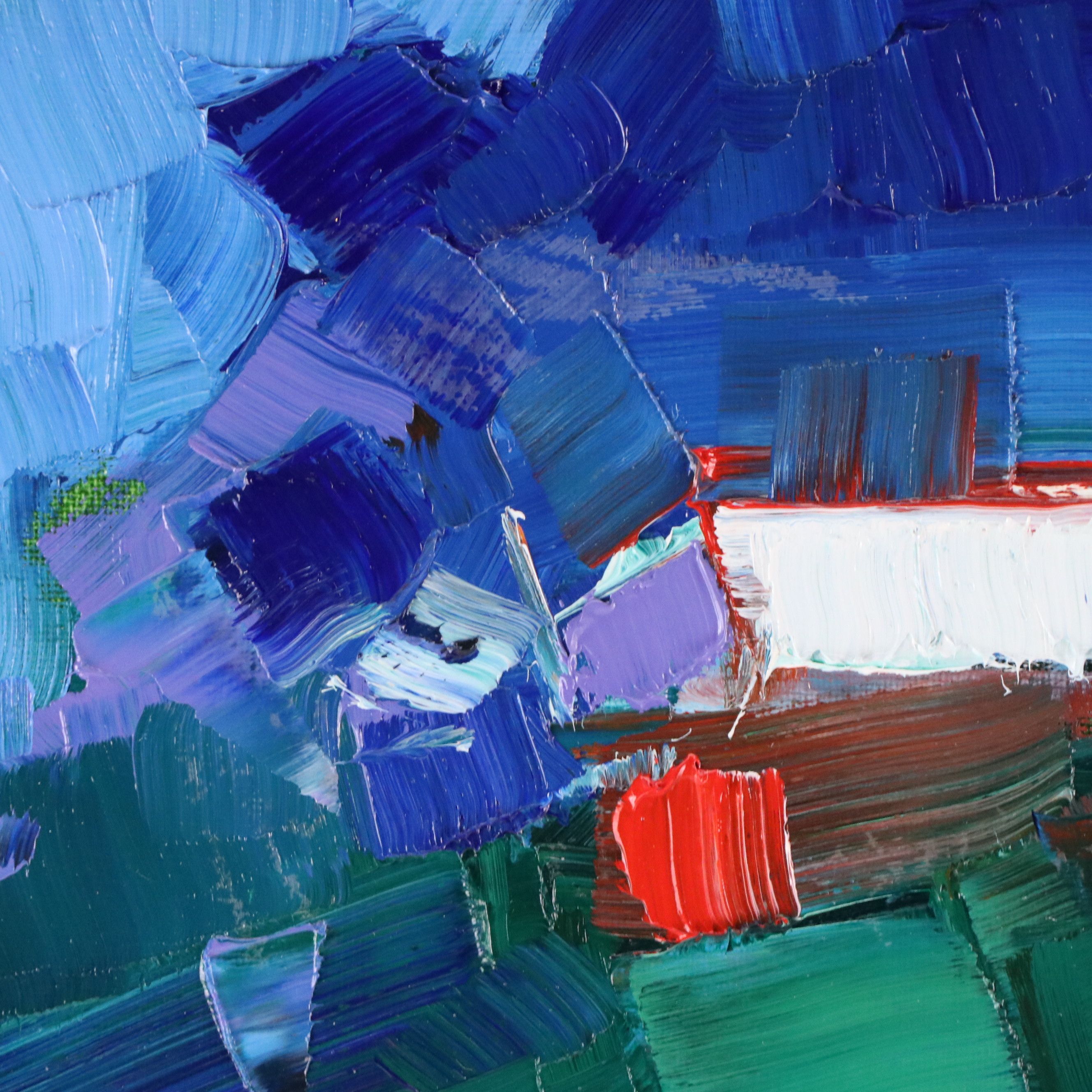 Serguei Novitchkov Oil Painting "Quiet Corner, Palm Springs, Cali," 2026