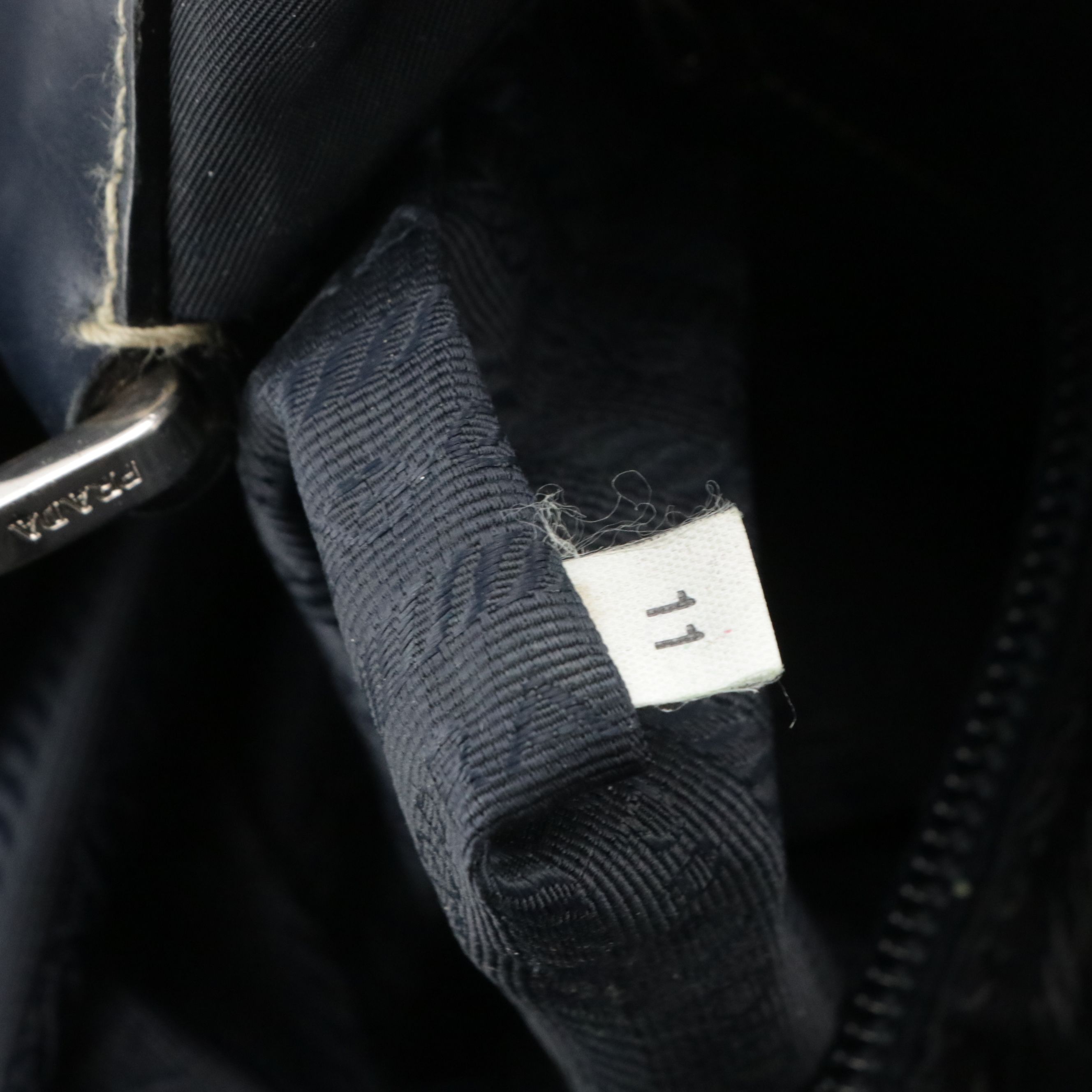 Prada Double Pocket Hobo Shoulder Bag in Midnight Blue Tessuto Nylon & Leather