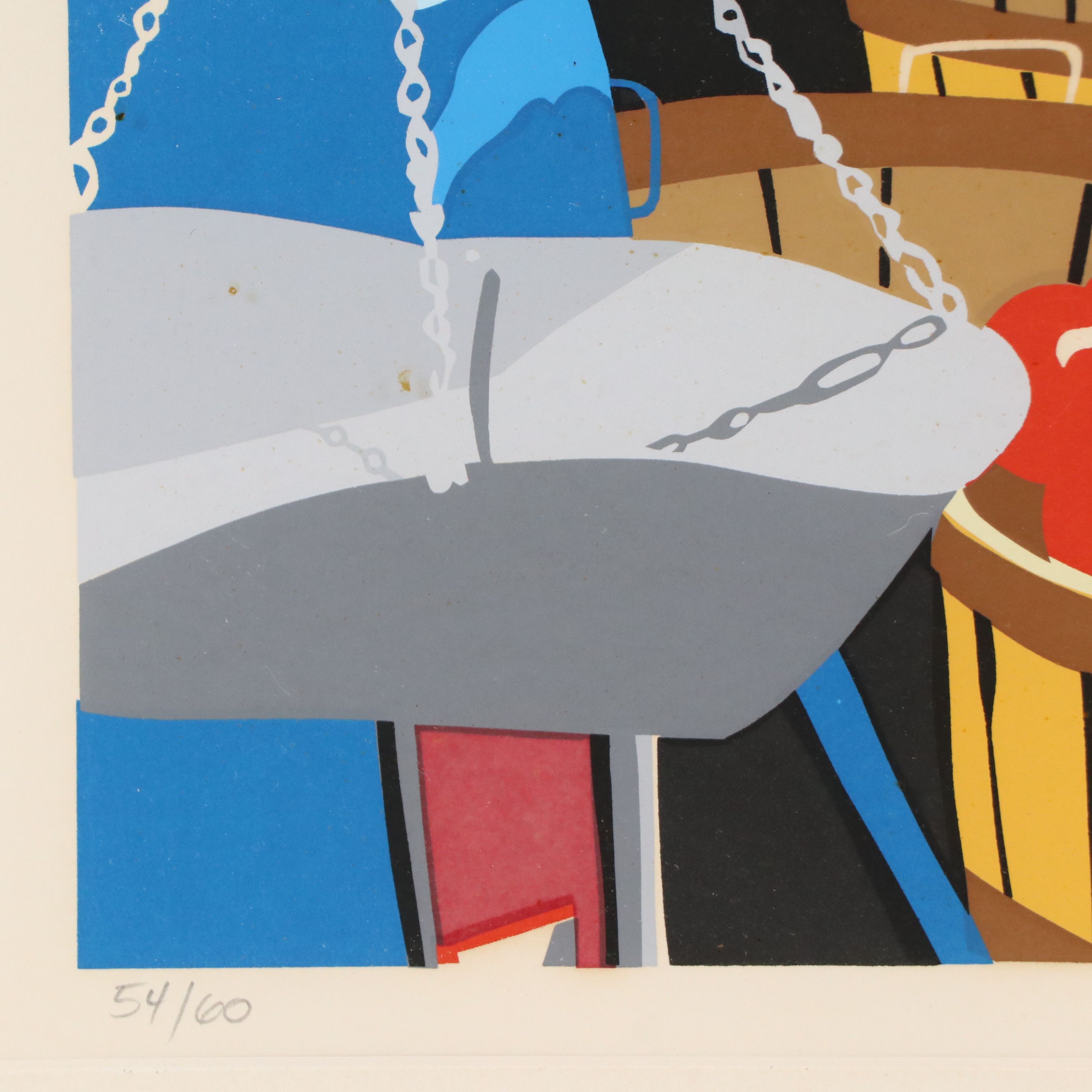 Joseph C. English Serigraph "At the Market," 1976