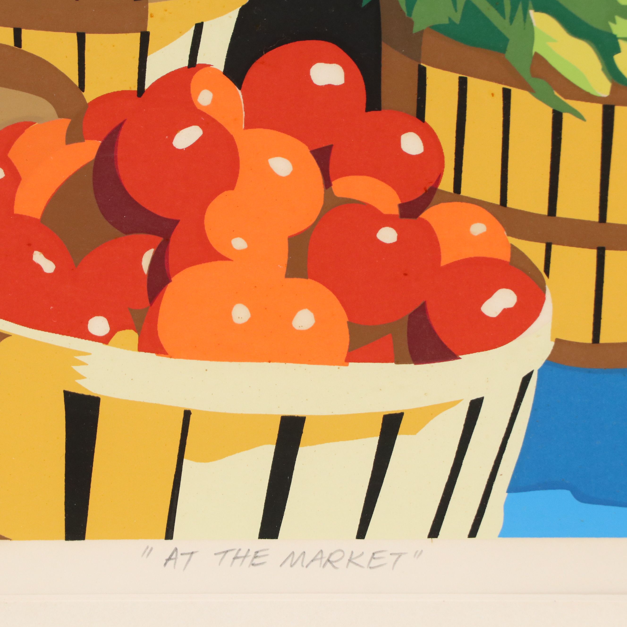 Joseph C. English Serigraph "At the Market," 1976